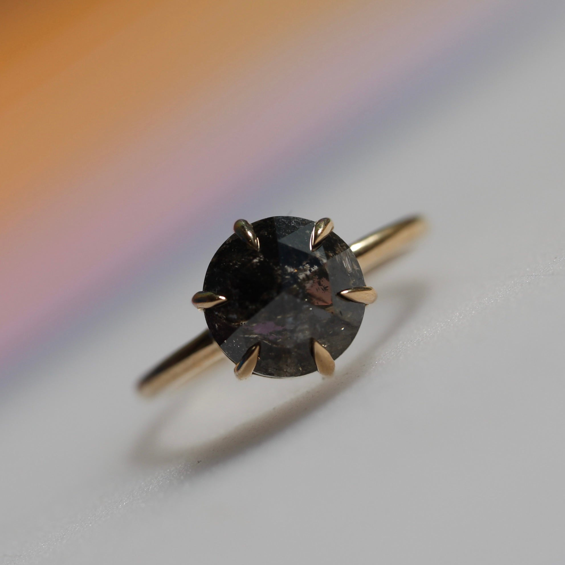Bespoke -  Huge 3.58CT Rose Cut Solitaire - Yellow Gold