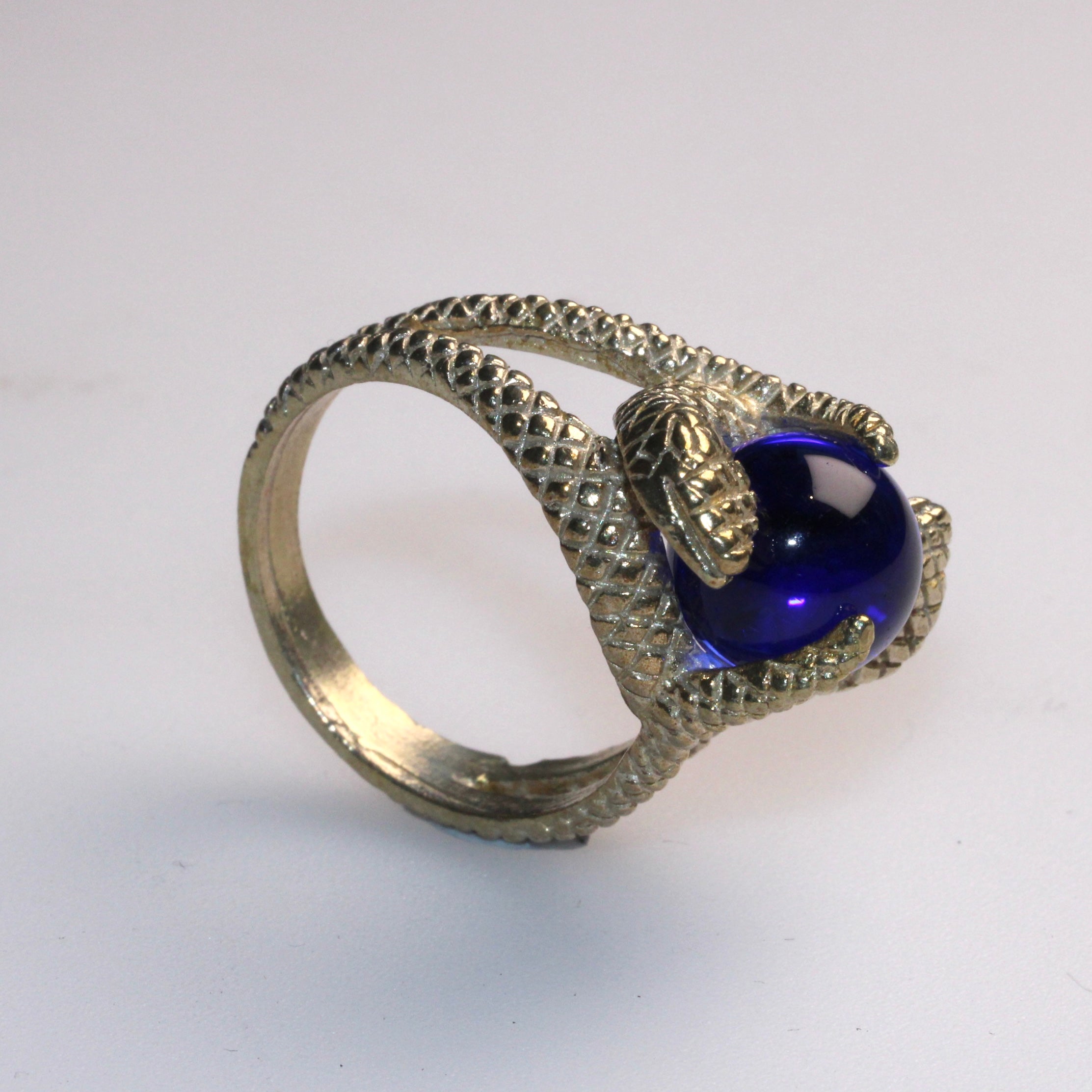 JULY SALE - Thai Coin Ring -Snake and marble - Various Sizes