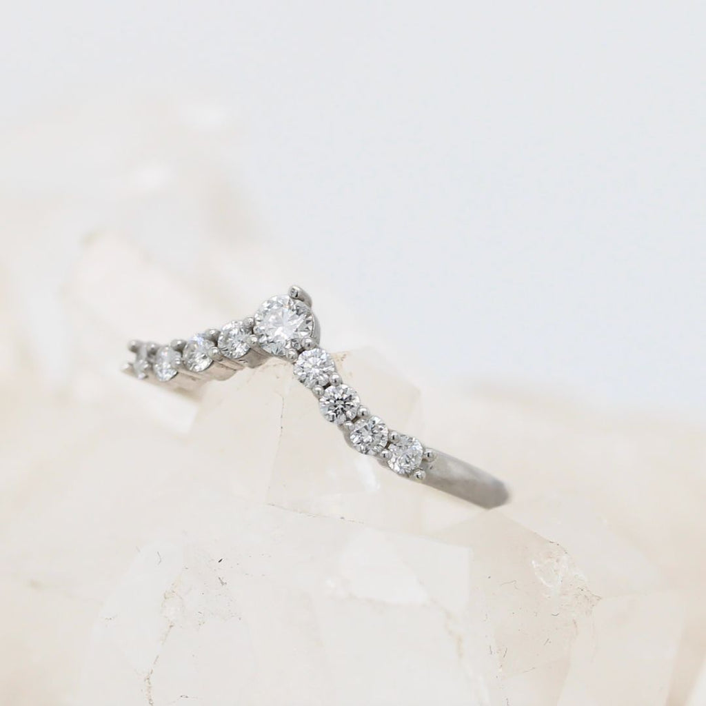 Vela Stacker - White Gold - Ready to Ship