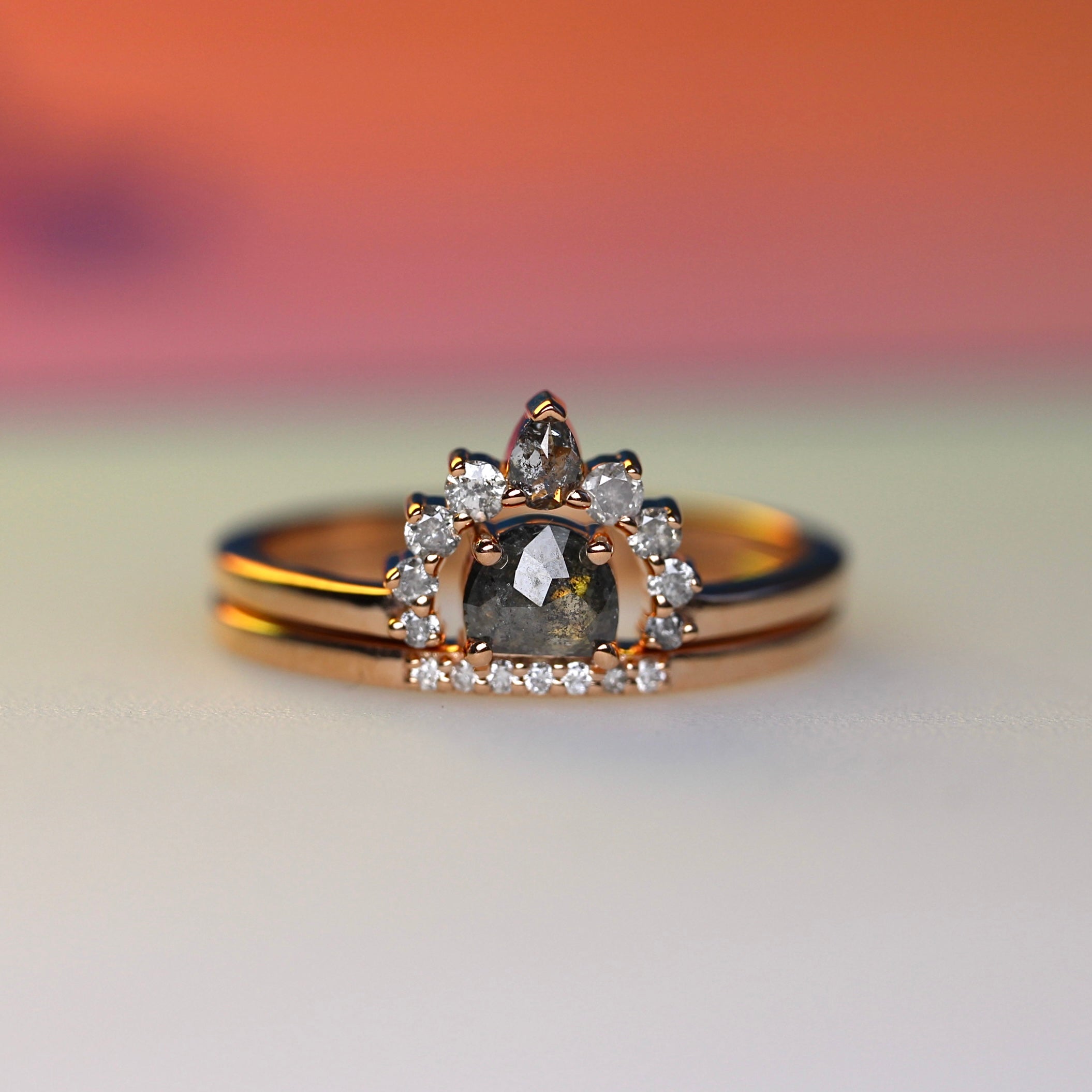 Bespoke -  Half Moon Salt + Pepper Set - Rose Gold