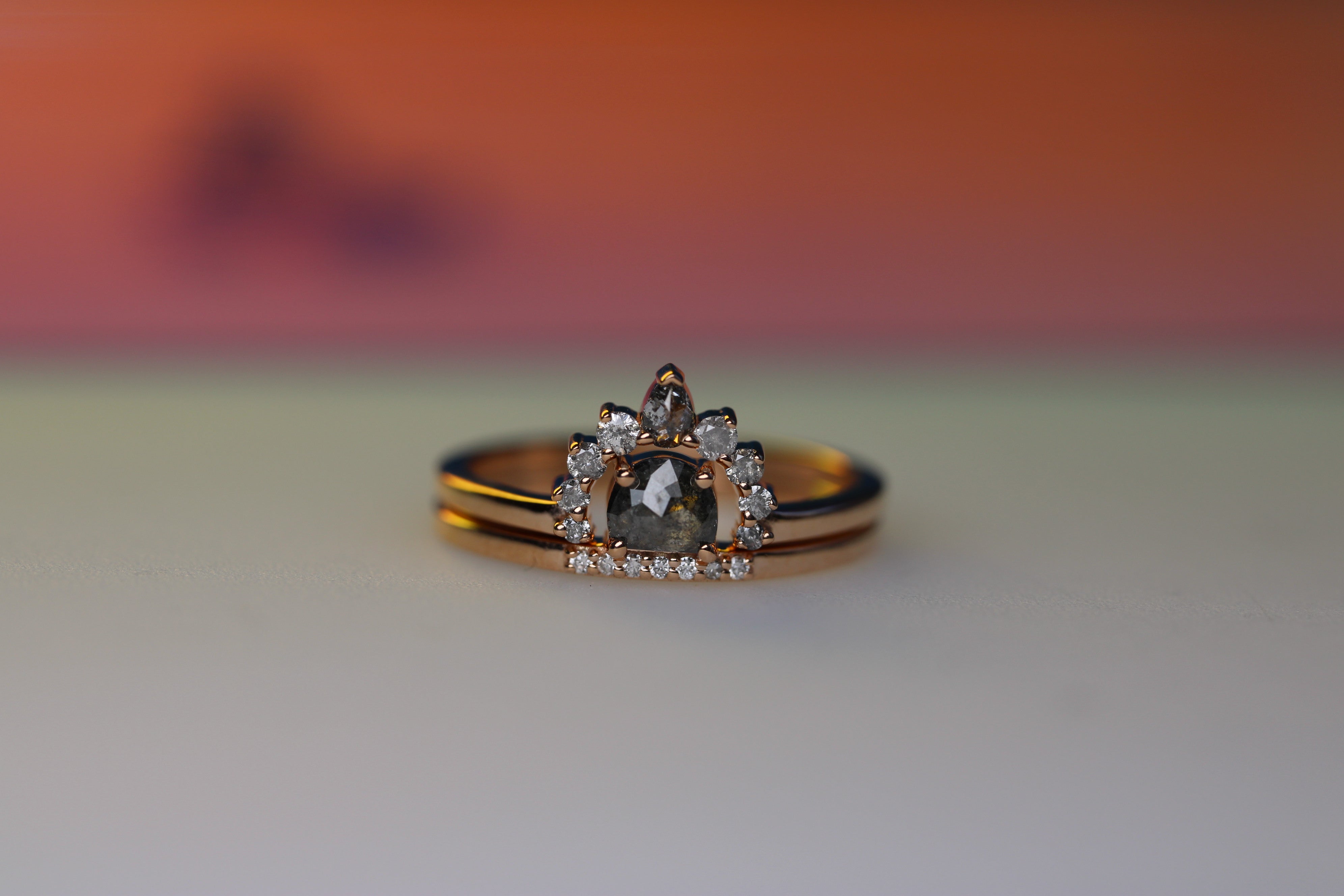Bespoke -  Half Moon Salt + Pepper Set - Rose Gold