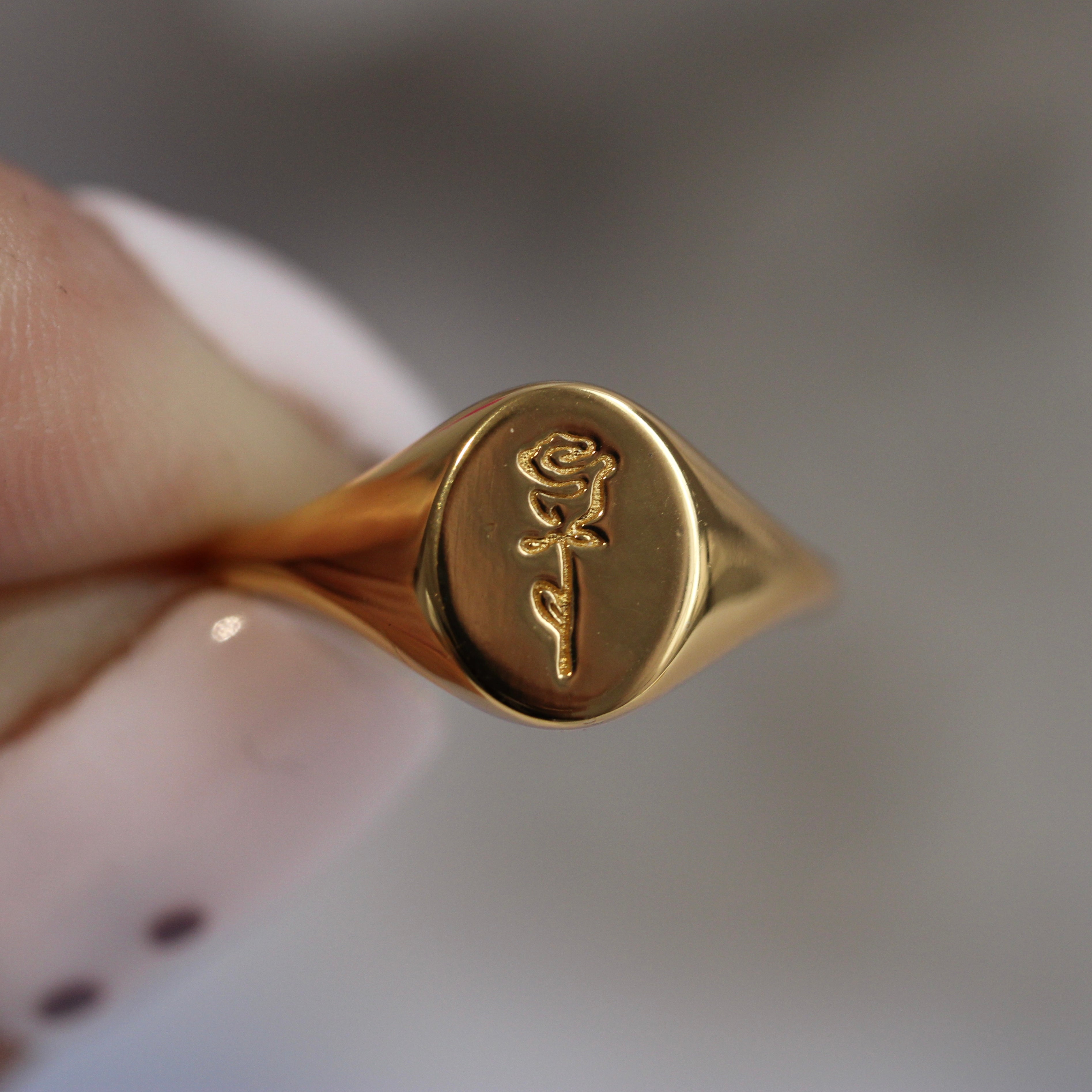 Gold plated on sale signet ring