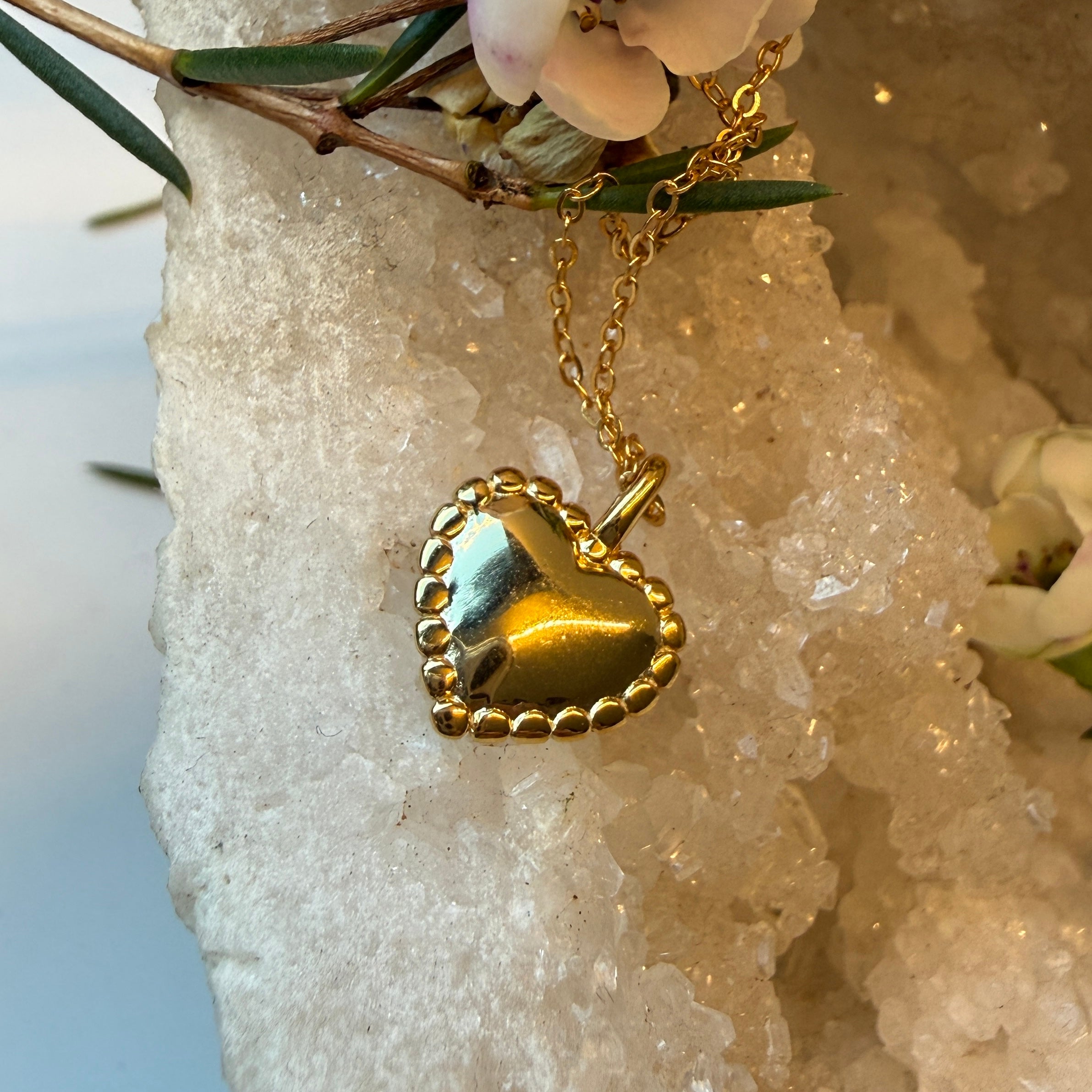 JULY SALE -Beaded Heart Necklace