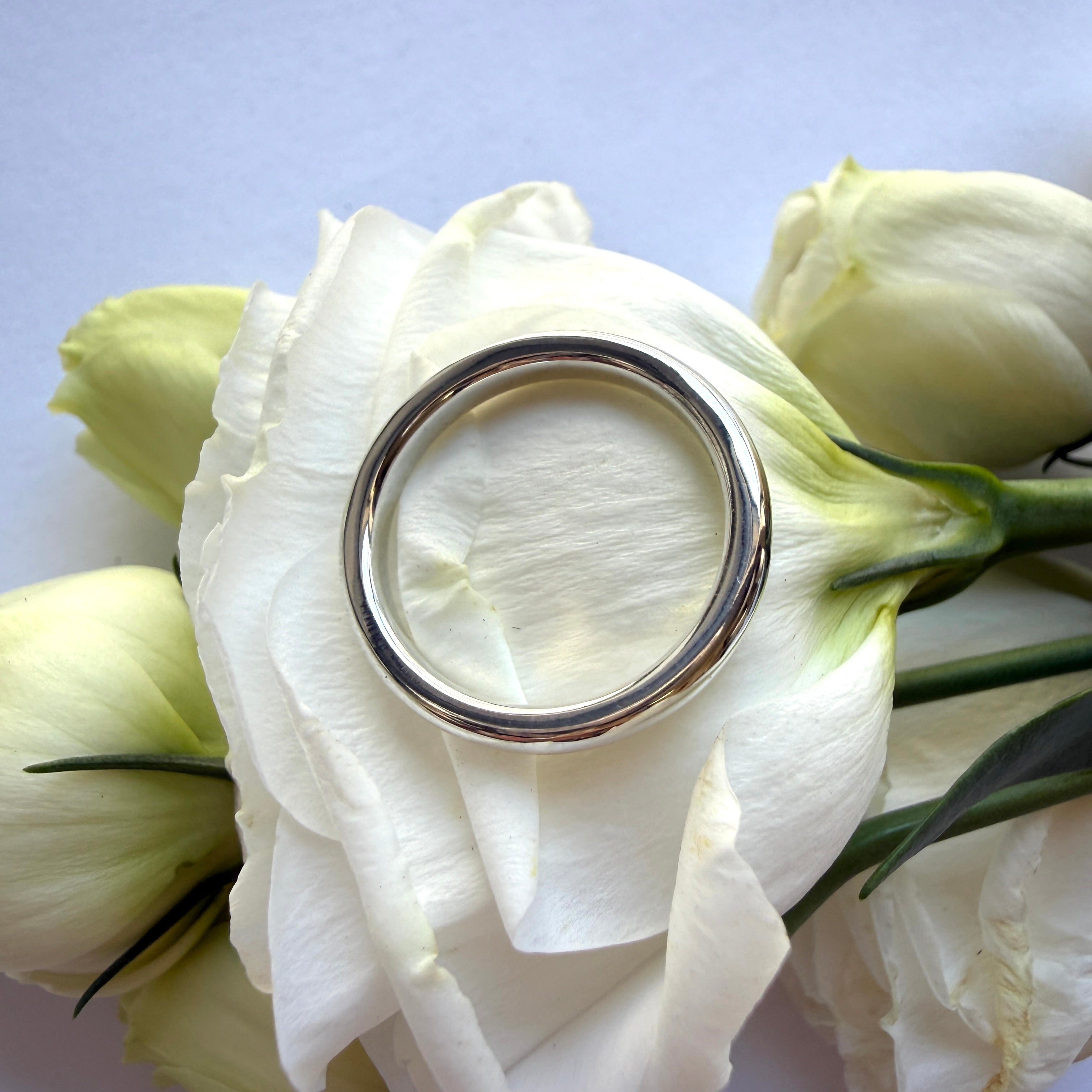 JULY SALE - Rounded Sterling Silver Band - Size 6 3/4 (N)