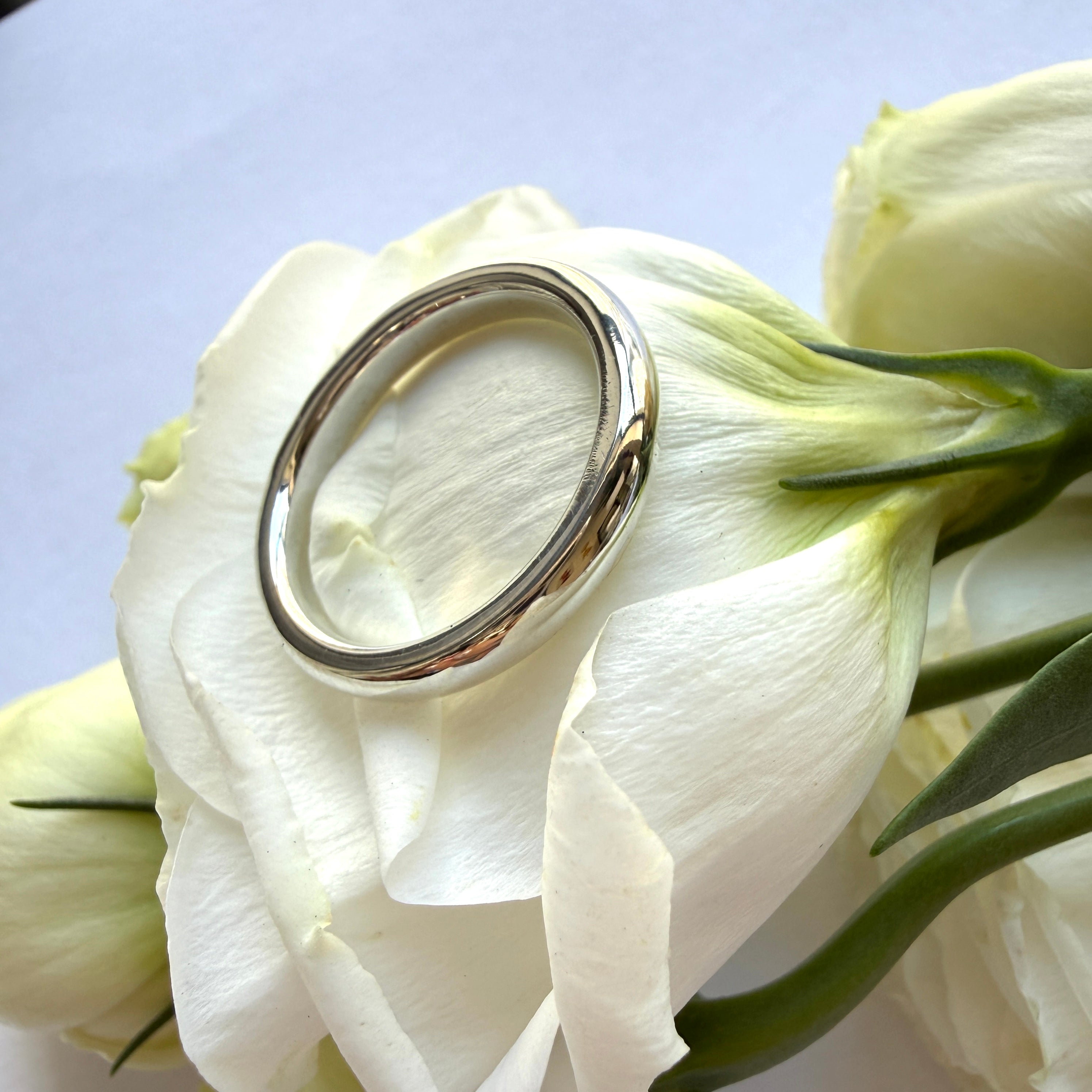 JULY SALE - Rounded Sterling Silver Band - Size 6 3/4 (N)
