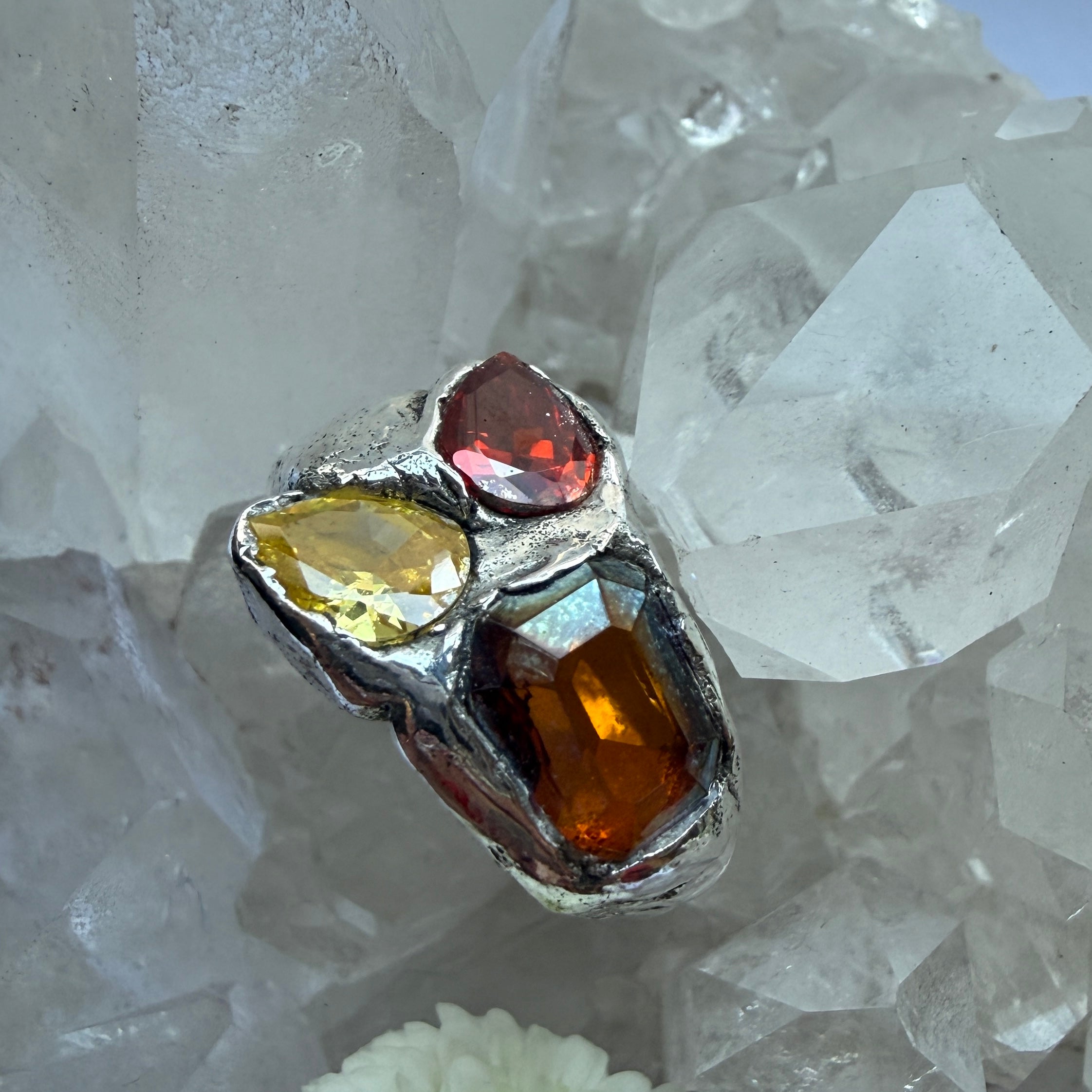 JULY SALE - Fire Fly Ring - Size P 1/2