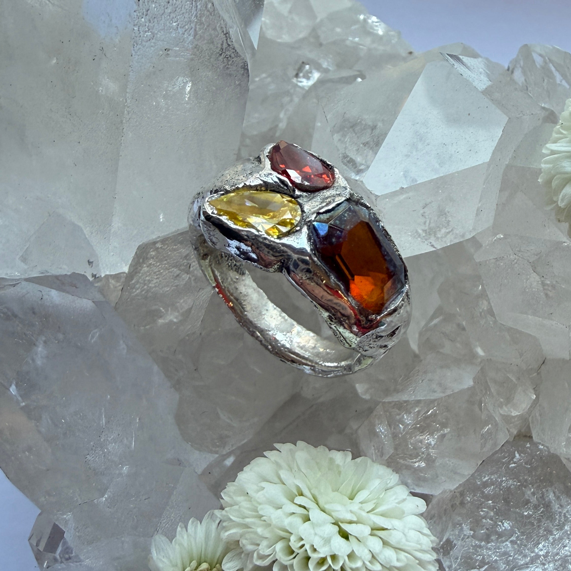 JULY SALE - Fire Fly Ring - Size P 1/2