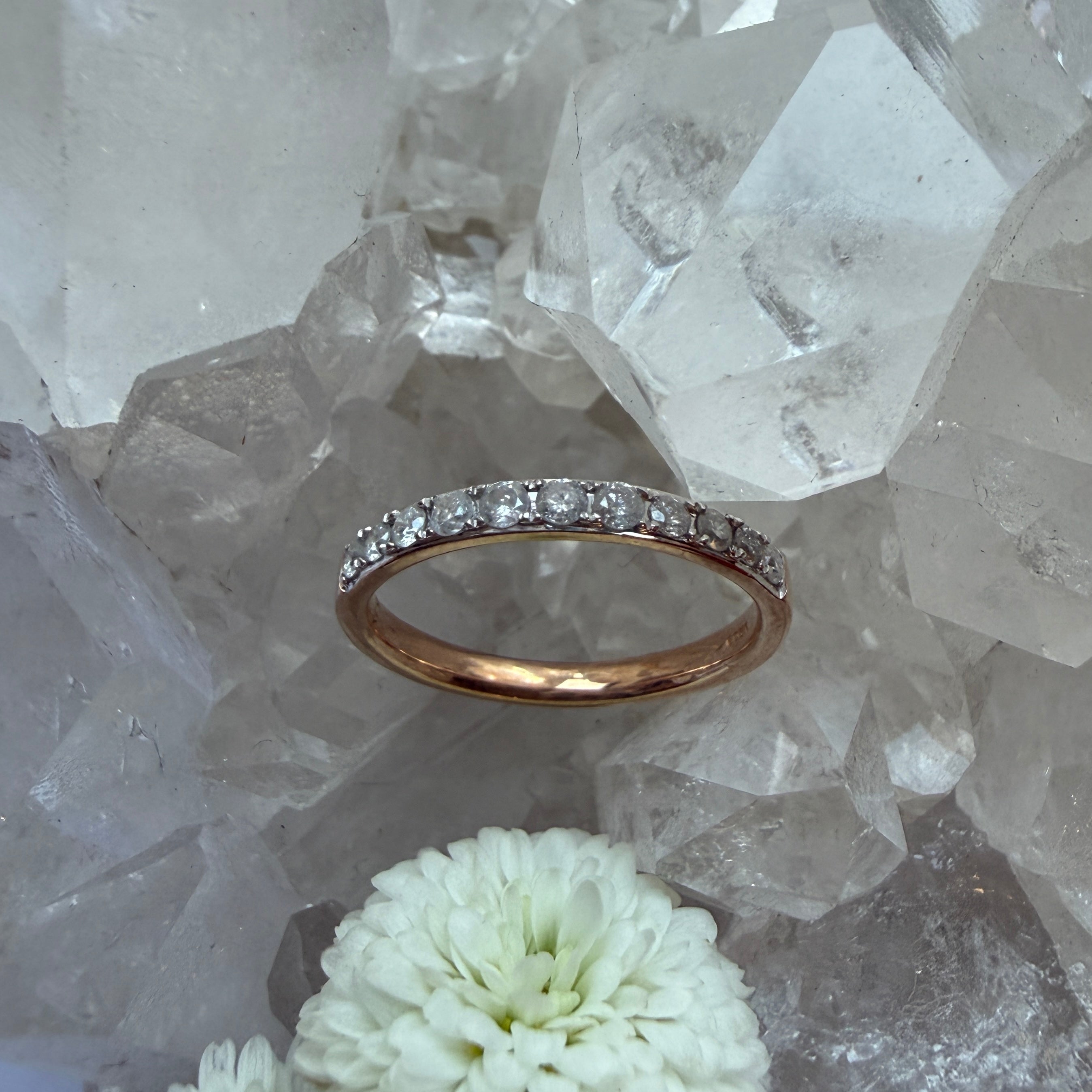 JULY SALE - VINTAGE BIJOUX - Birmingham Eternity Rose Gold Band