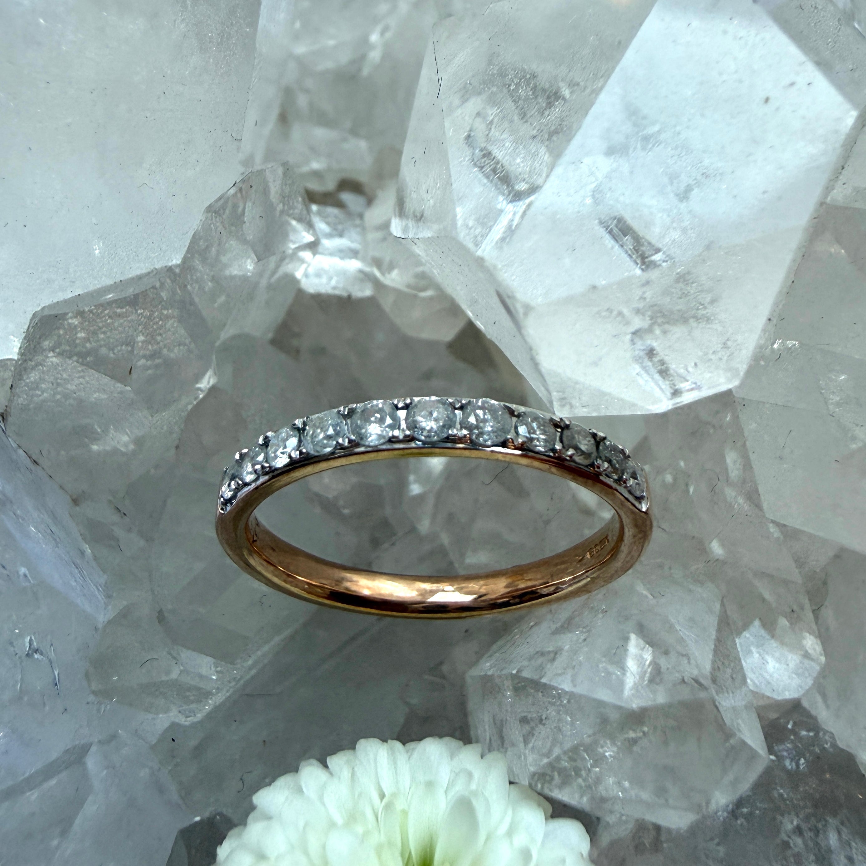 JULY SALE - VINTAGE BIJOUX - Birmingham Eternity Rose Gold Band