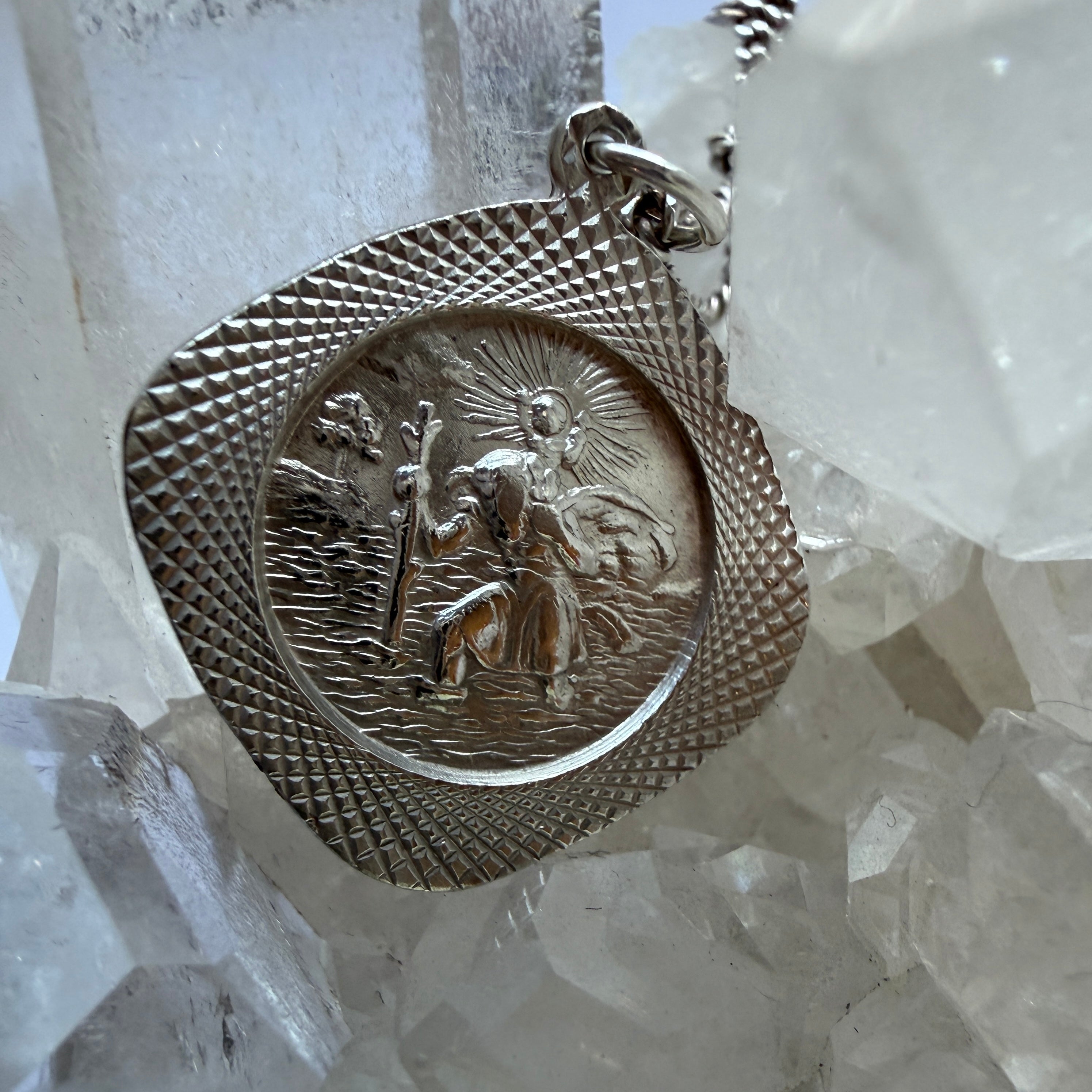 JULY SALE - VINTAGE BIJOUX - Christopher Pendant
