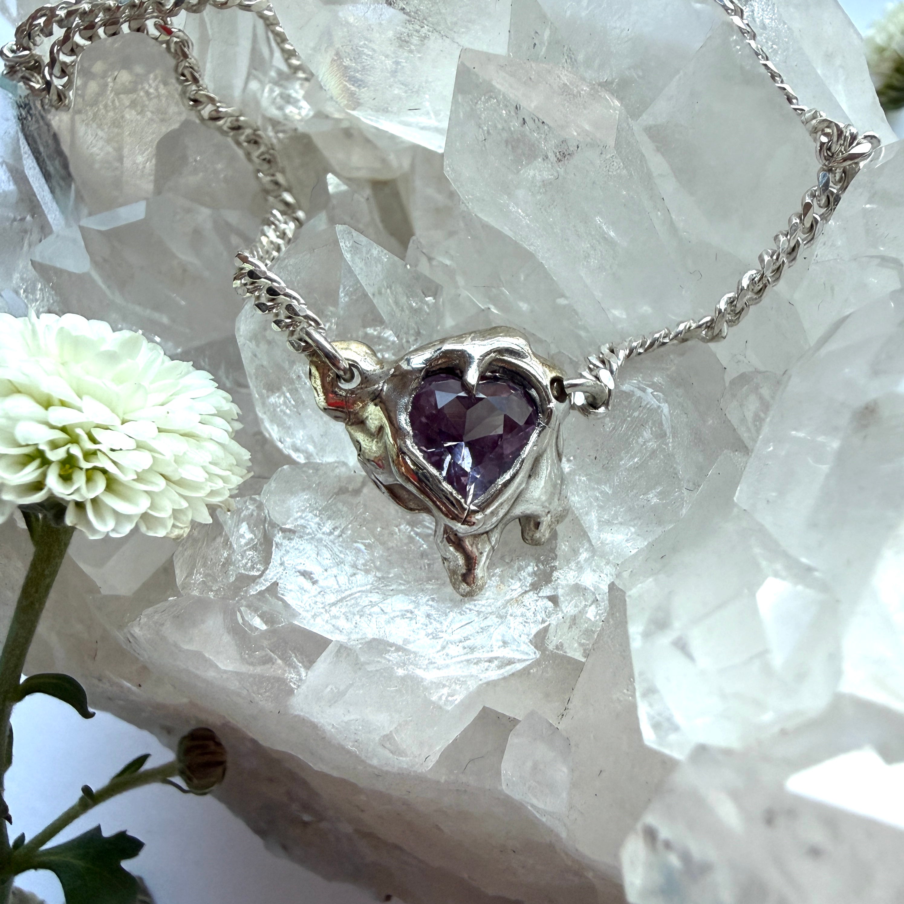 JULY SALE - Bubblegum Heart Necklace Necklace ~ One Of A Kind