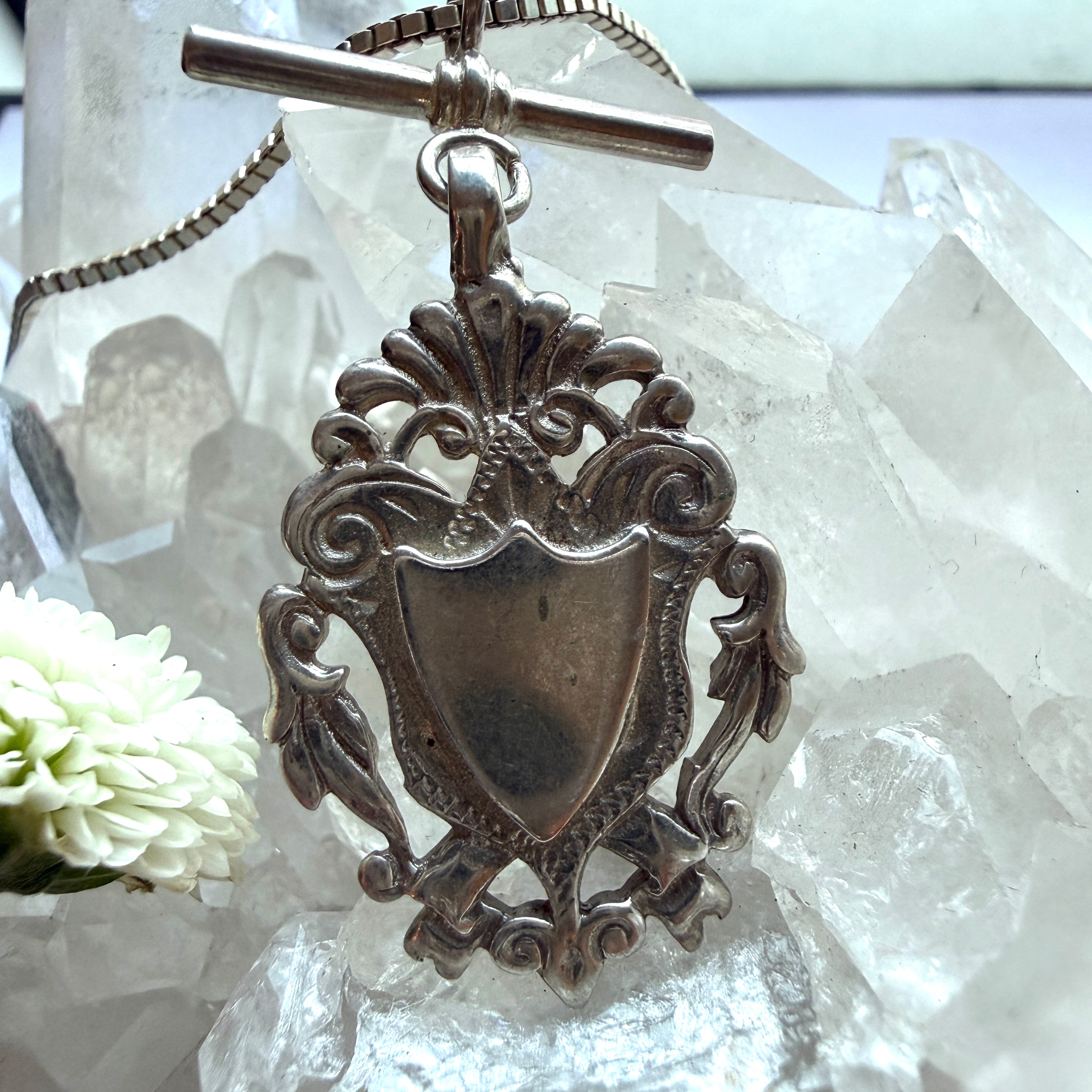 JULY SALE - VINTAGE BIJOUX - Shield Necklace