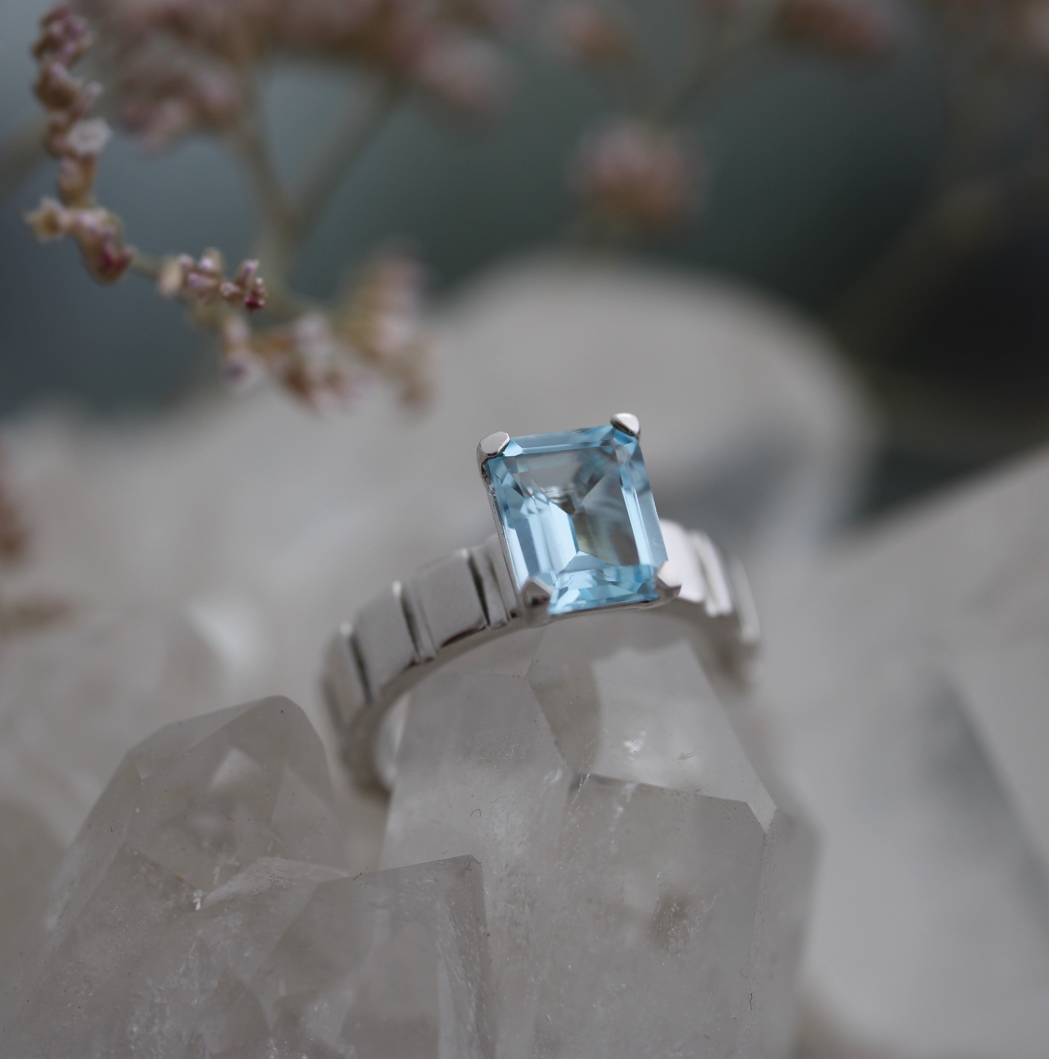 2.82CT Sky Blue Topaz Ring - Ready to Ship