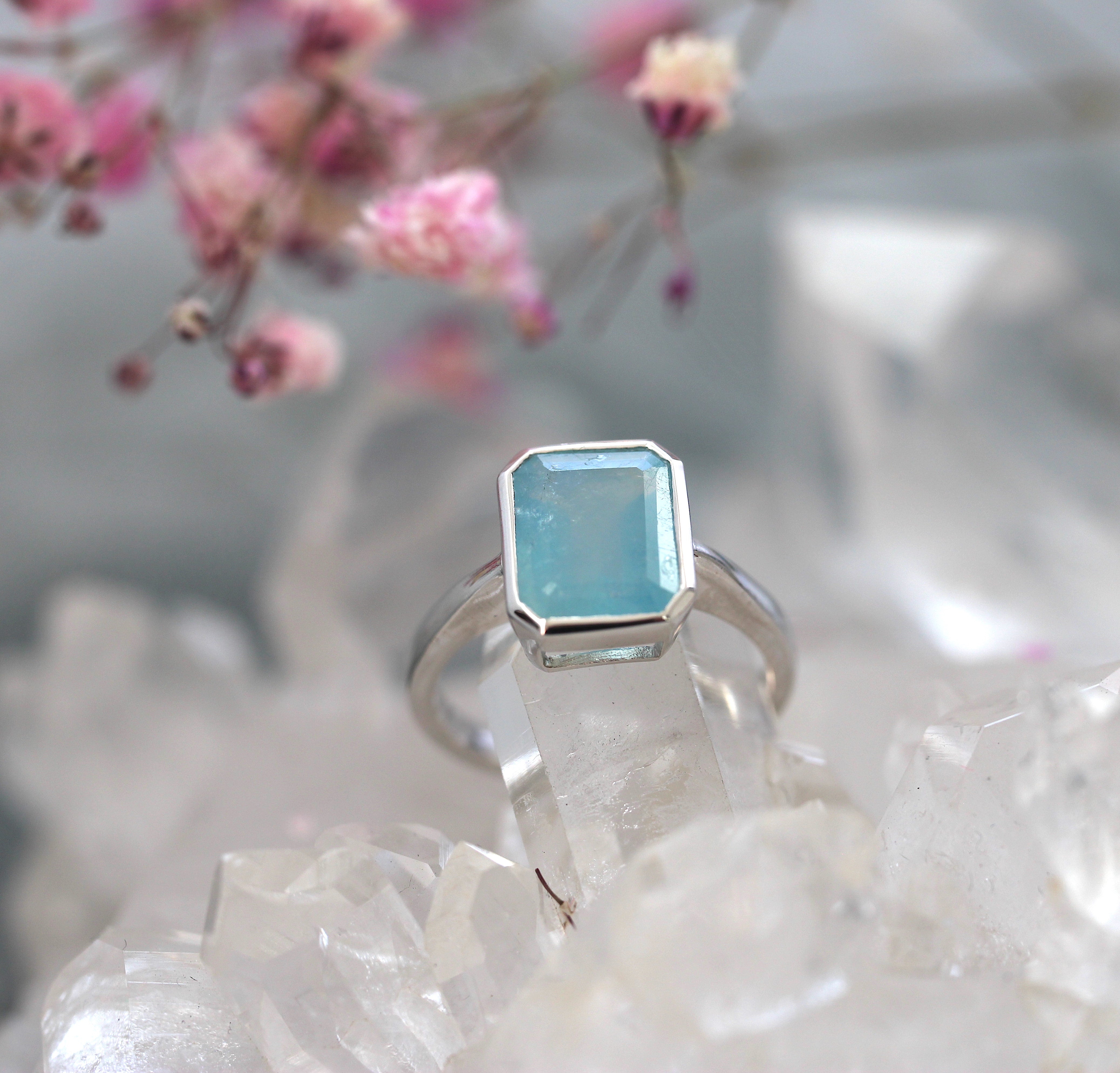 11x9mm Opalescent Aquamarine - Ready To Ship
