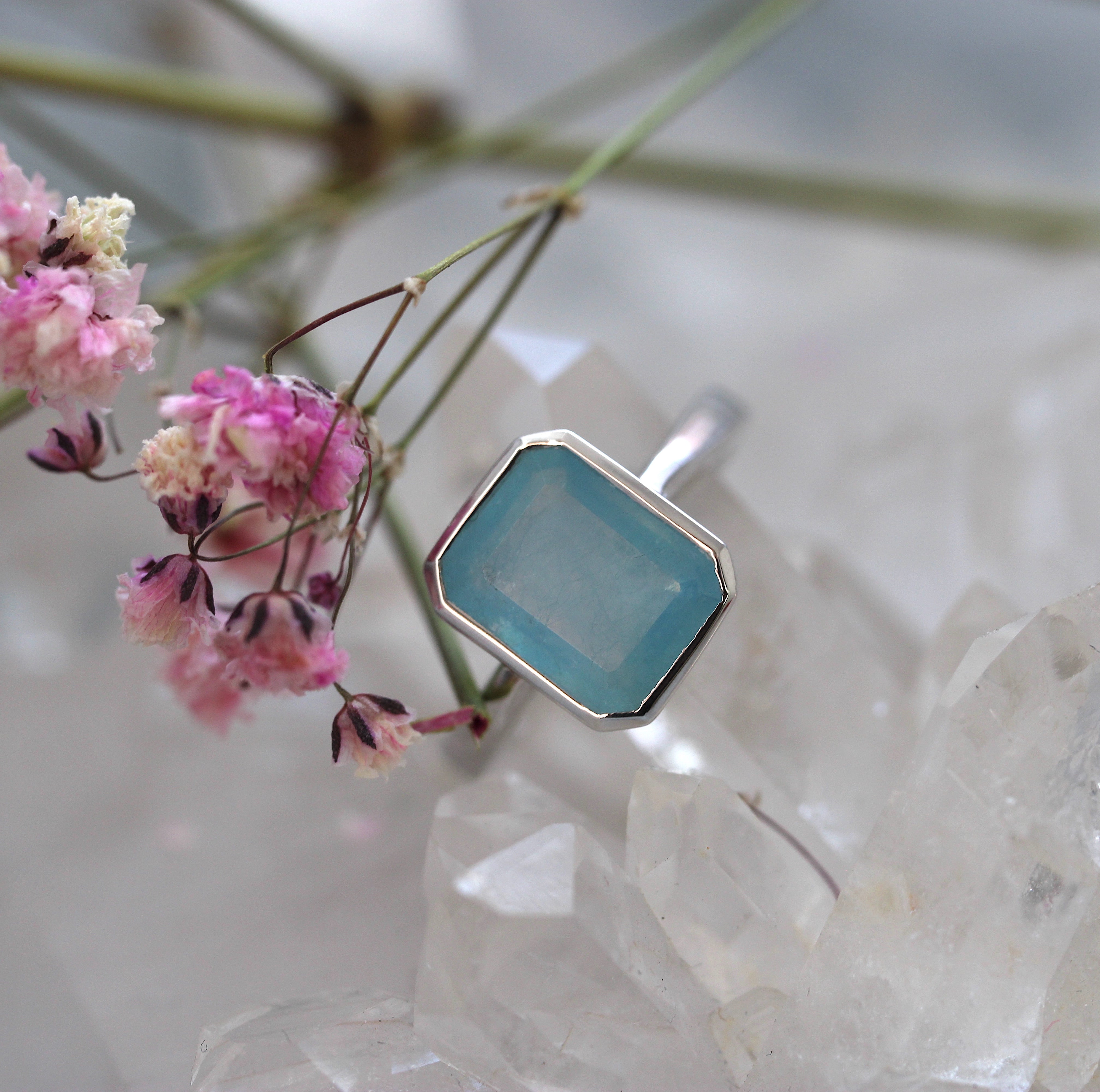 11x9mm Opalescent Aquamarine - Ready To Ship