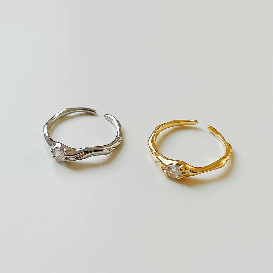 Base ~ Fine Textured Gem Band