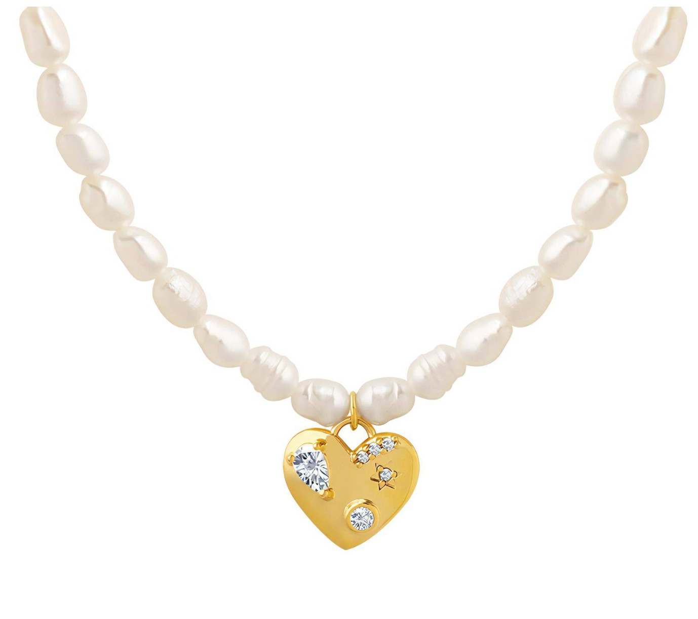 Summer - Pearl Heart Necklace