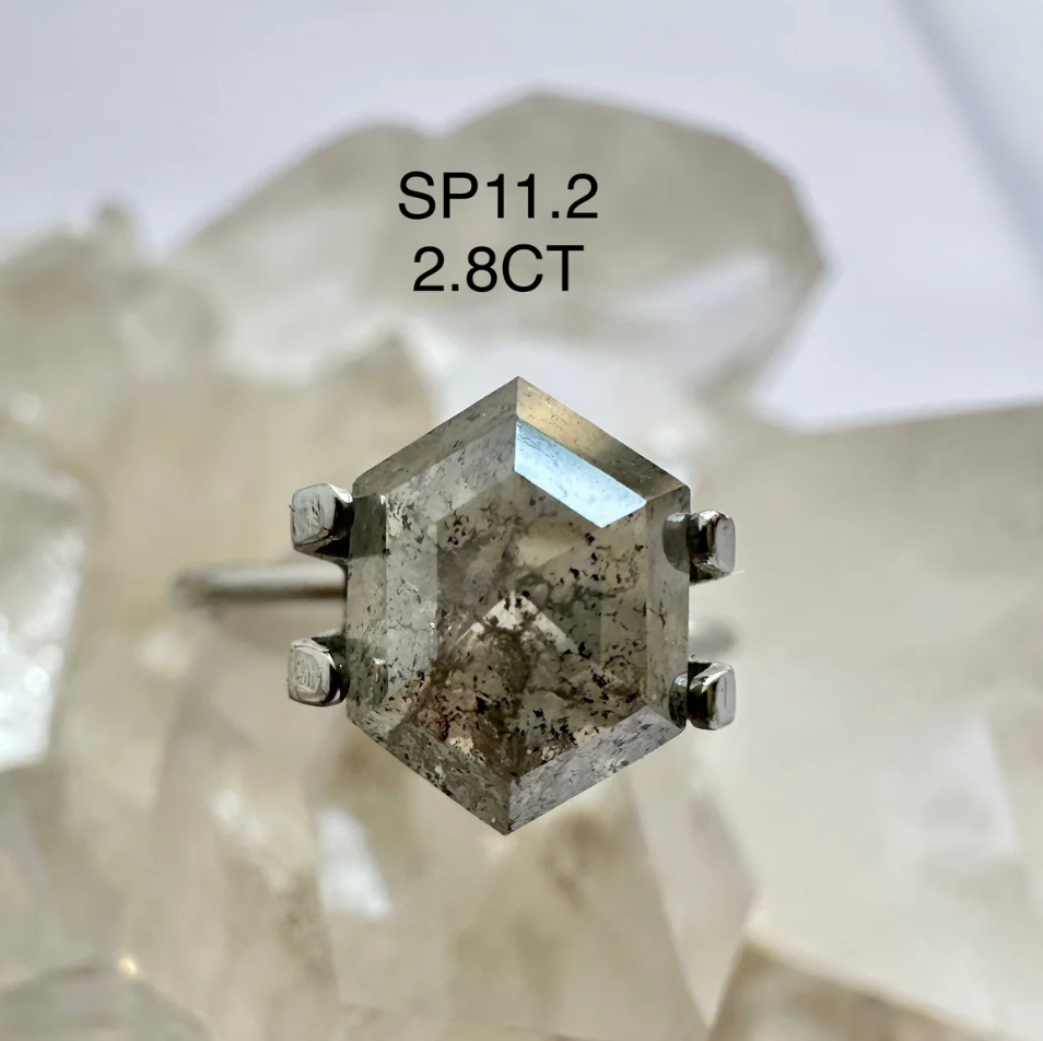 Design Your Own Custom Salt and Pepper Diamond Ring - 2.8CT