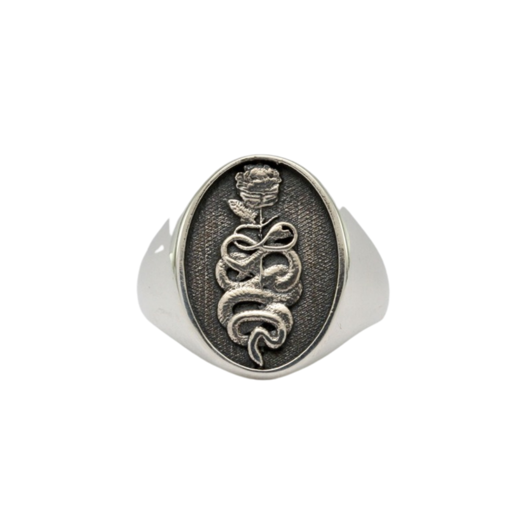 Snake + Rose Ring - Ready to Ship