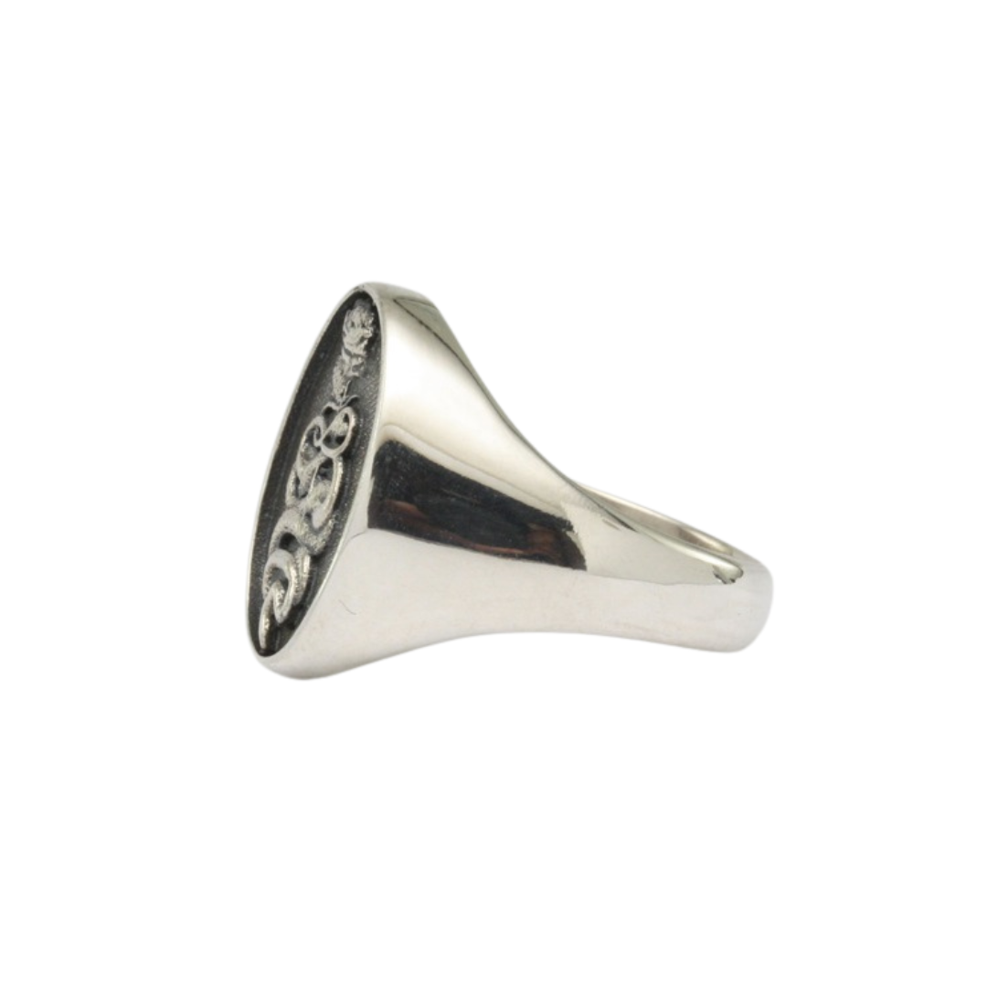 $ALE - Snake + Rose Ring - Ready to Ship - Size 8, 9 + 10