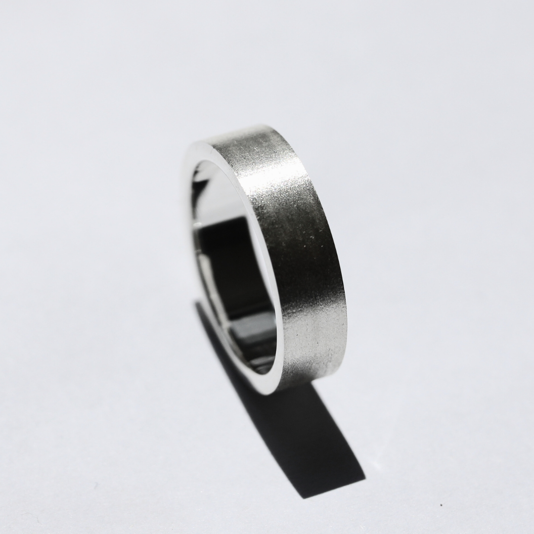 sandblast matte finish mens wedding band