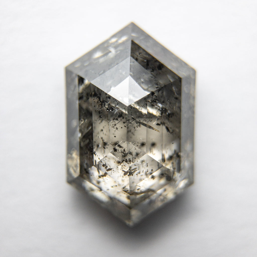 4.09ct 12.27x7.98x4.74mm Hexagon Rosecut 18113-01 hold d936