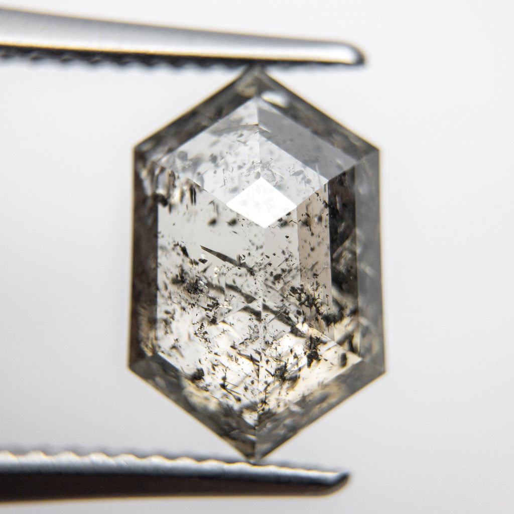 4.09ct 12.27x7.98x4.74mm Hexagon Rosecut 18113-01 hold d936