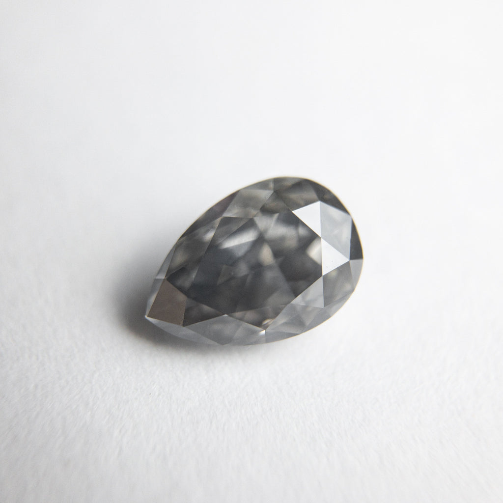 1.01ct 7.42x5.12x3.38mm GIA SI2 Fancy Grey Pear Brilliant 18170-01 HOLD 06.2.20 D772