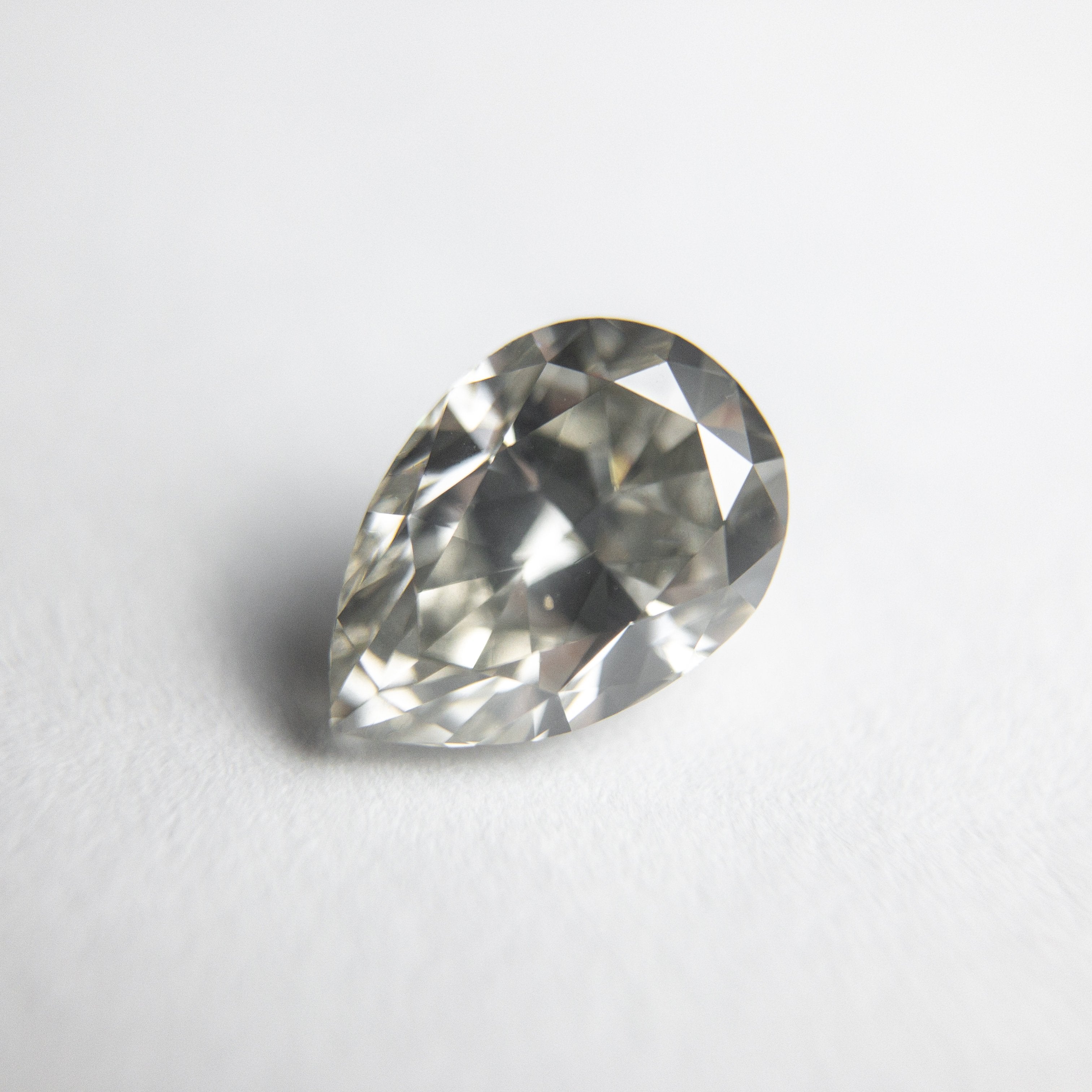 1.18ct 7.82x5.46x4.07mm GIA SI1 Fancy Grey Pear Brilliant 18171-01 hold d853