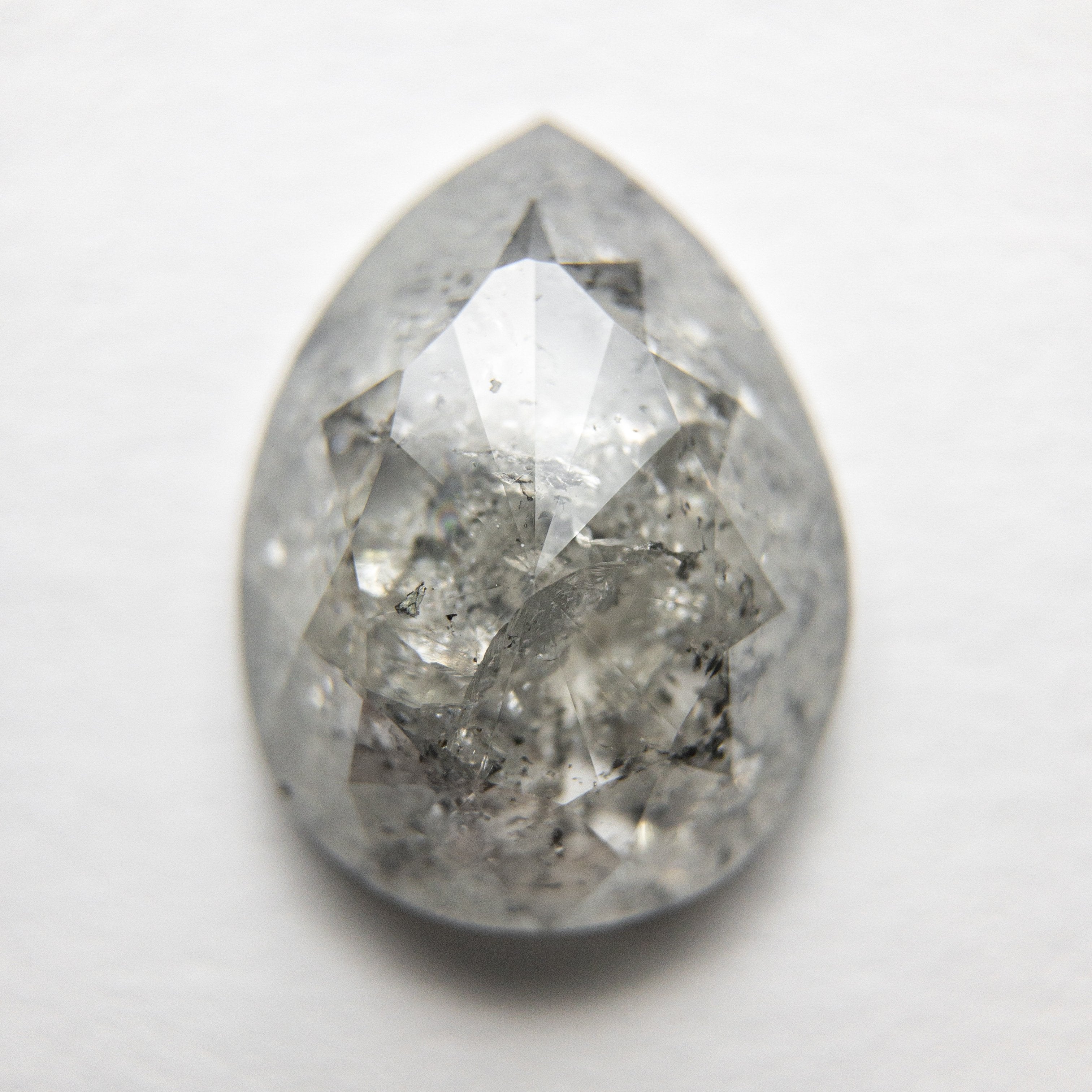 3.92ct 12.28x9.39x3.81mm Pear Rosecut 18175-01 hold d792