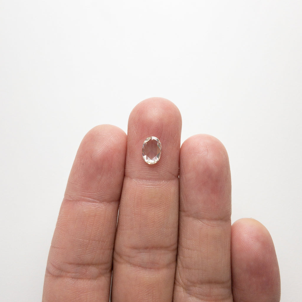 1.01ct 8.43x5.96x2.08mm VS2 K Oval Rosecut 18235-02 HOLD D1929 2.10.21