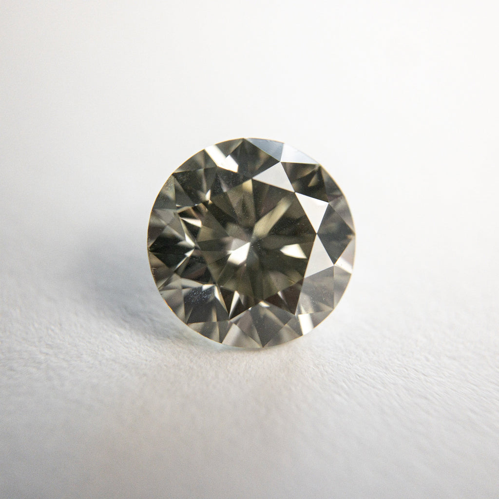 1.78ct 7.66x7.71x4.83mm GIA SI1 Fancy Grey-Greenish Yellow Round Brilliant 18298-01 hold d1122