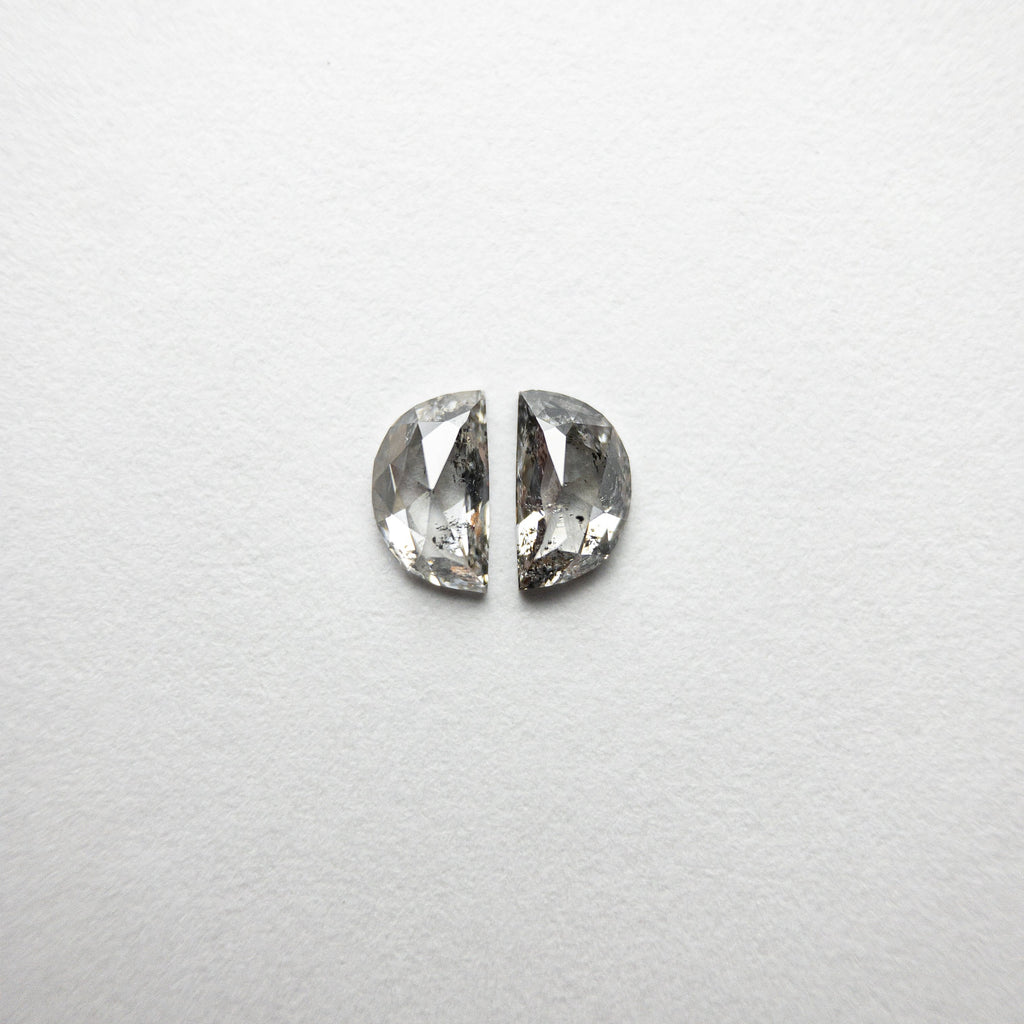 2pc 0.67cttw 5.64x3.24x2.06mm Half Moon Rosecut Matching Pair 18402-08
