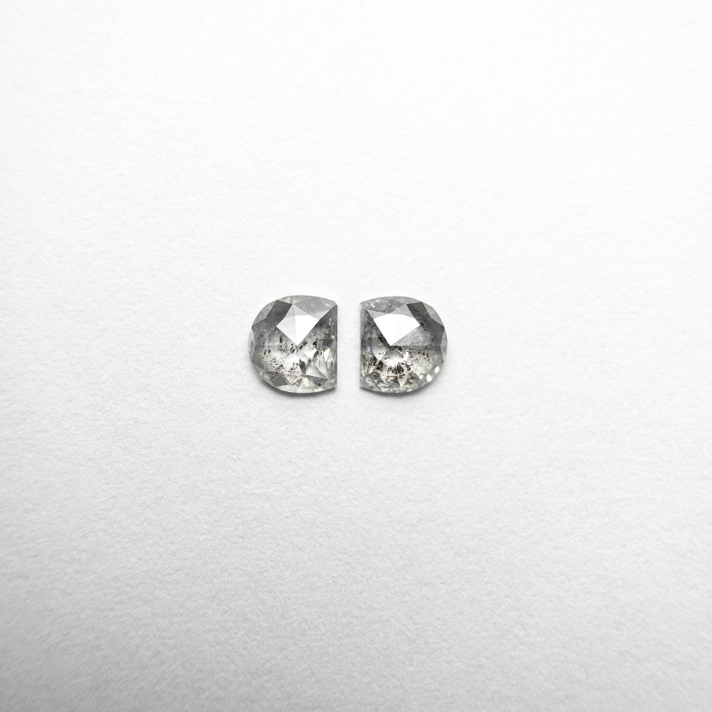 2pc 0.49cttw 4.20x3.80x1.59mm Half Moon Rosecut Matching Pair 18402-09