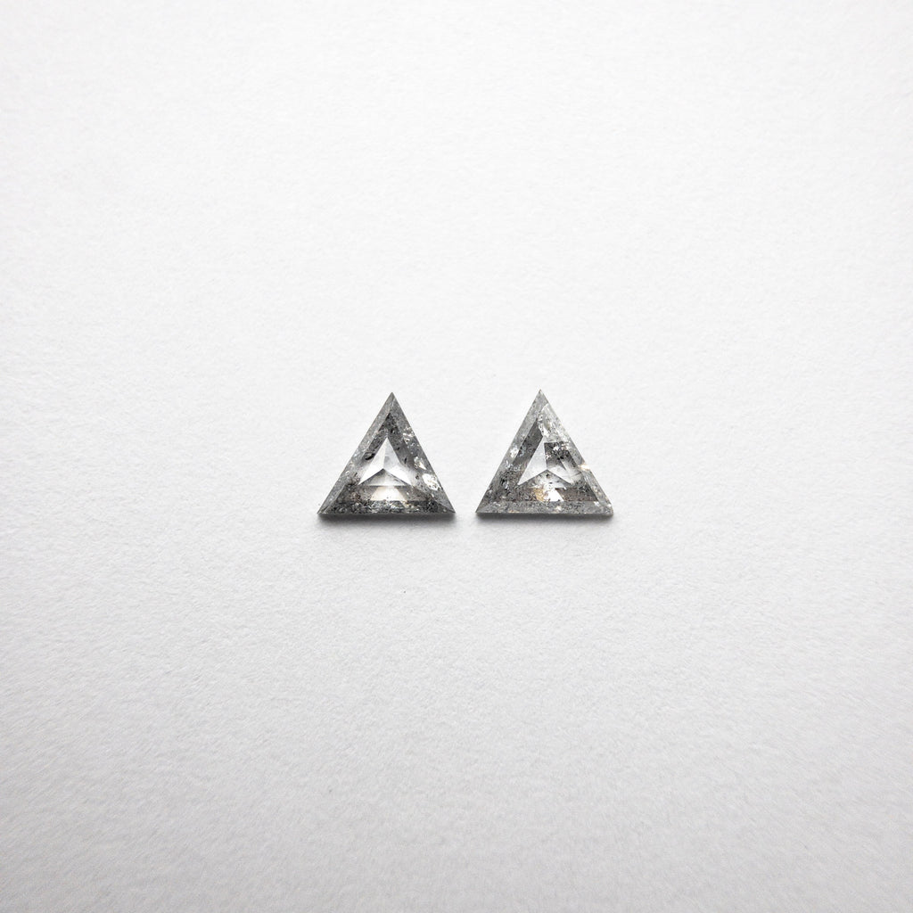 0.53ct 4.82x5.39x1.76mm Trillion Rosecut Matching Pair 18454-04