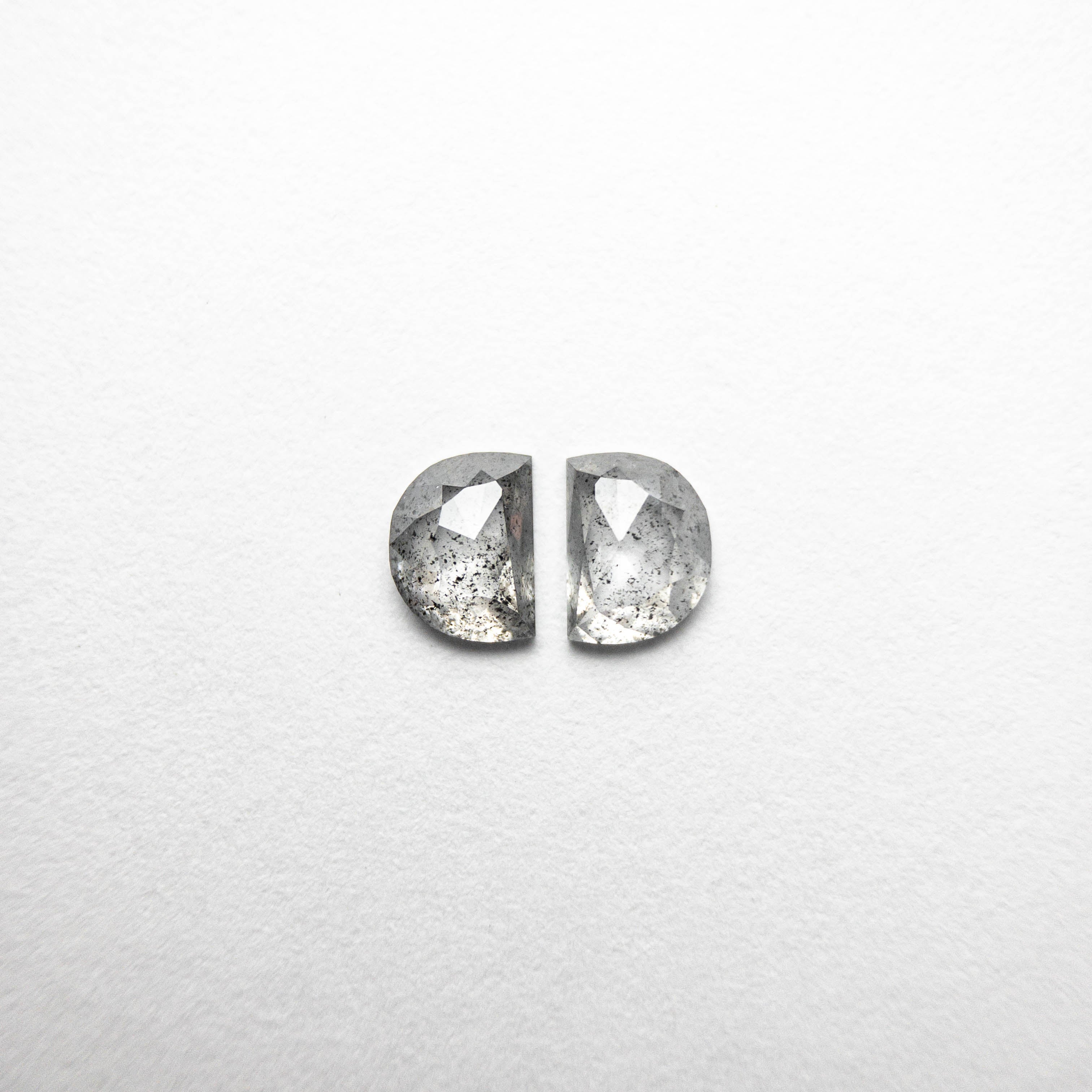 2pc 0.78cttw 5.29x3.96x1.71mm Half Moon Rosecut Matching Pair 18454-08
