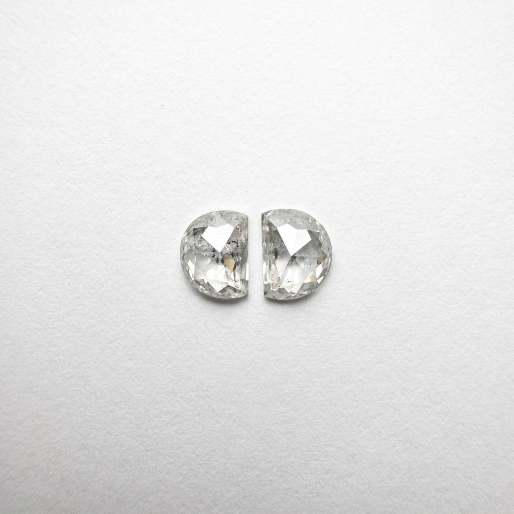 2pc 1.05cttw 5.66x4.33x2.37mm Half Moon Rosecut Matching Pair 18454-11