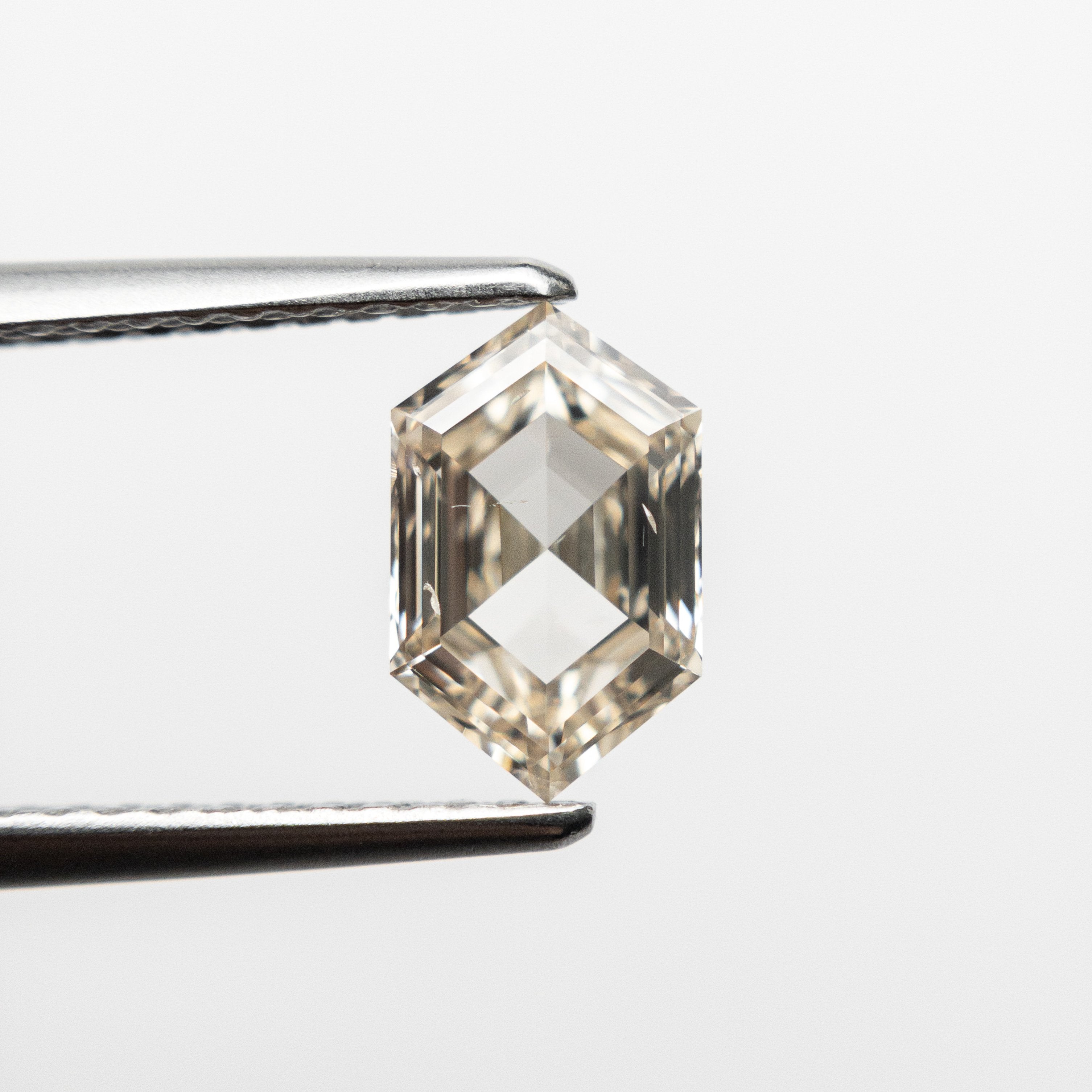 1.01ct 8.35x5.18x2.95mm SI2+ Champagne Hexagon Rosecut 18855-01