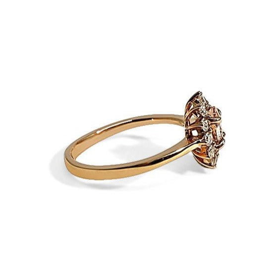 Oval Flora Halo Ring