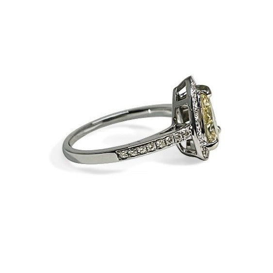 Pear Halo Ring