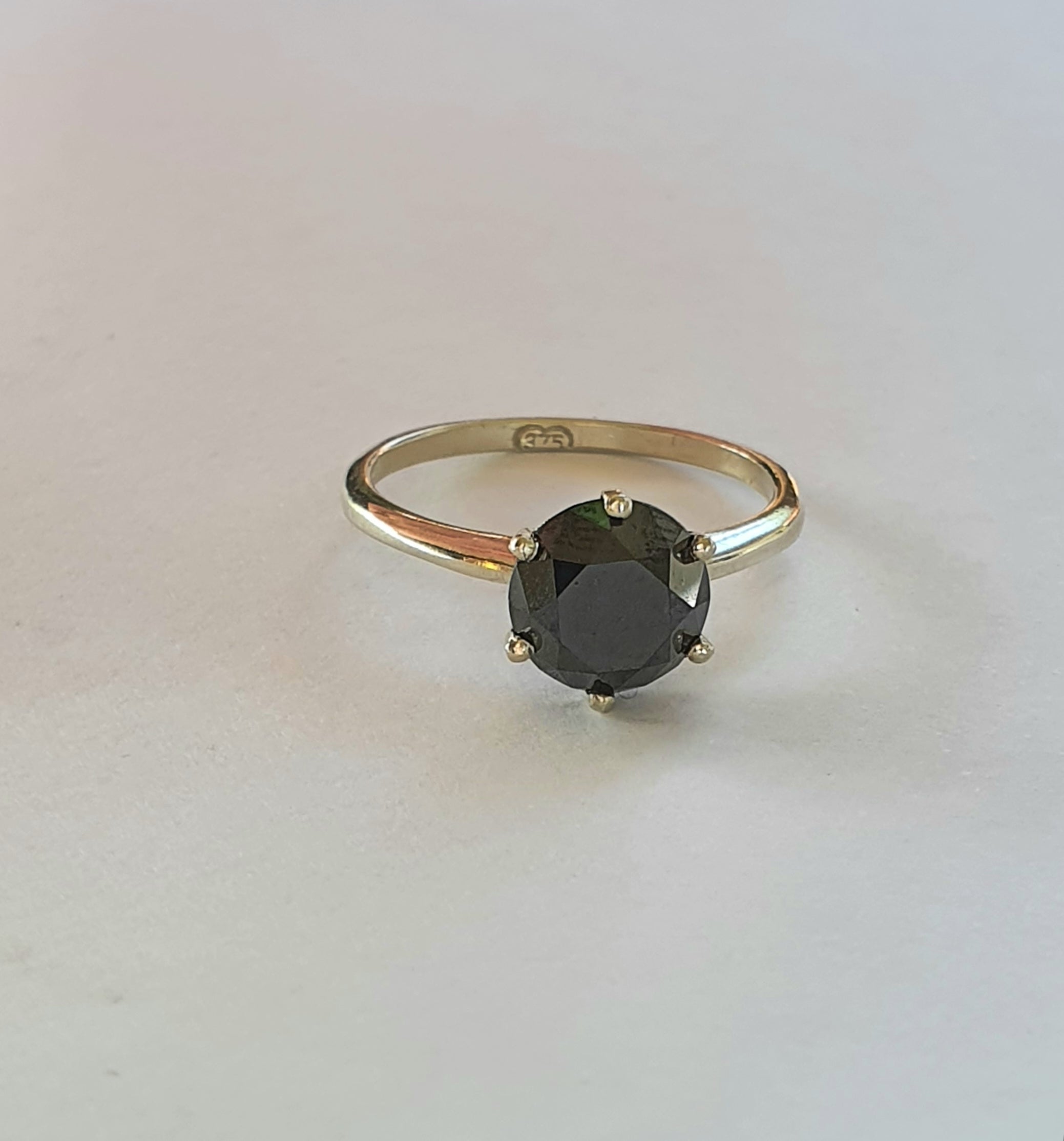 Fugazi Solitaire 2CT Black Diamond Ready to Ship Windfall