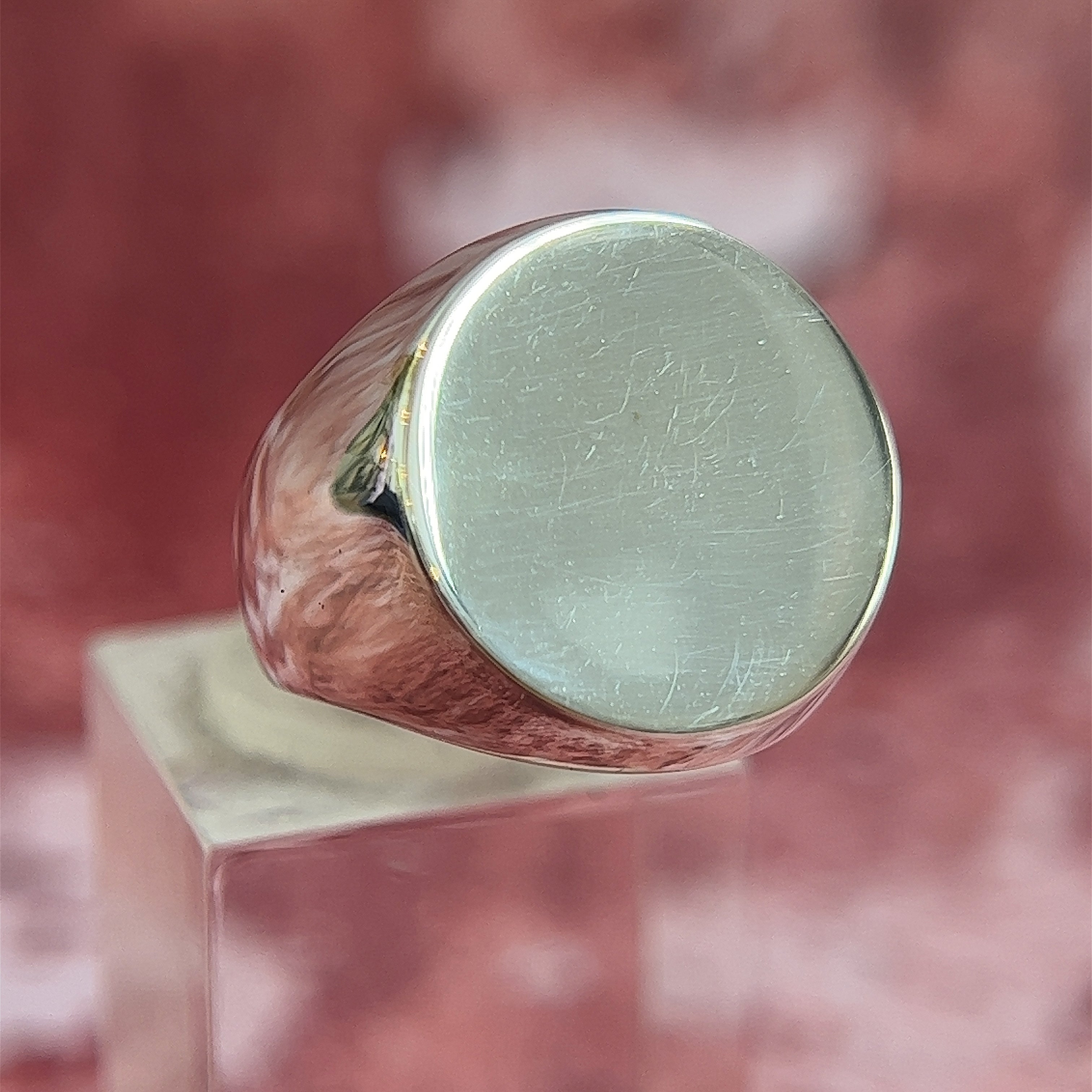 $ALE - Round Signet Sterling Silver - Multiple Sizes