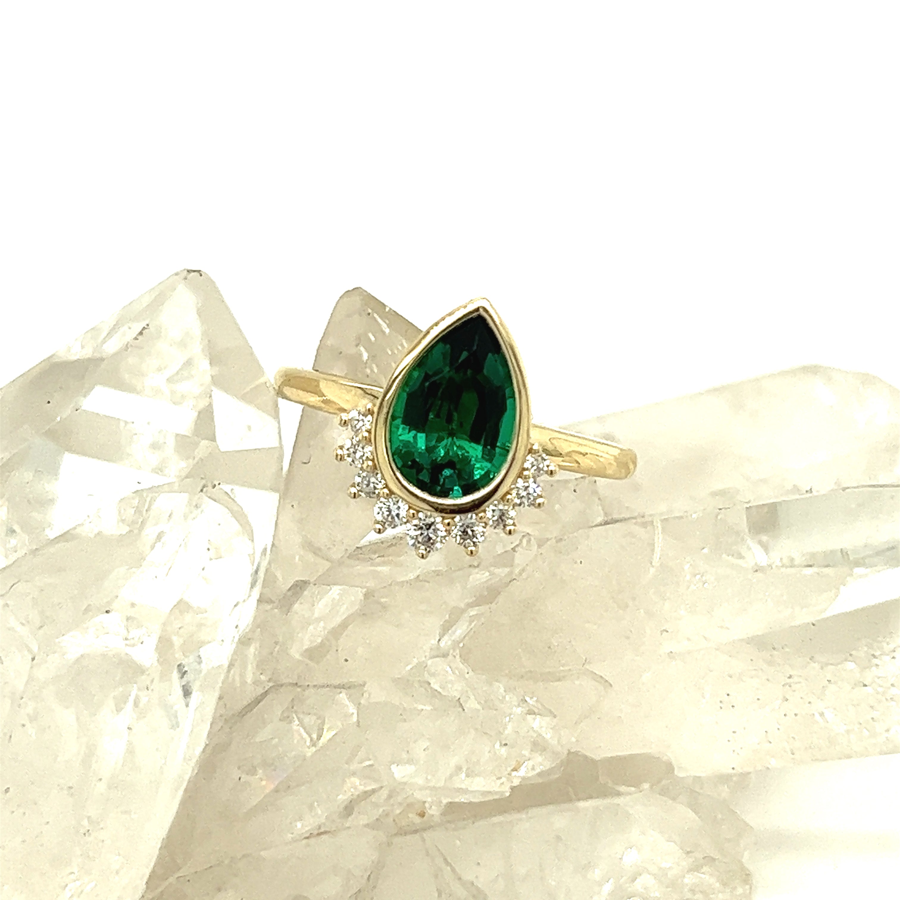 Ivory Ring - Lab Grown Emerald - Ready to Ship