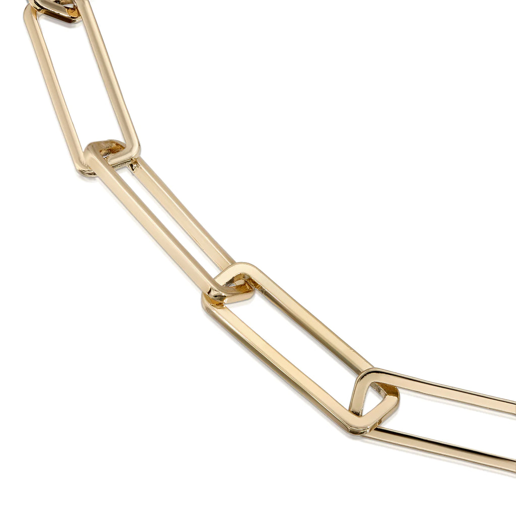 WF x Eklexic - Large Rectangle Link Chain - 10k Gold Plated - Ready to Ship