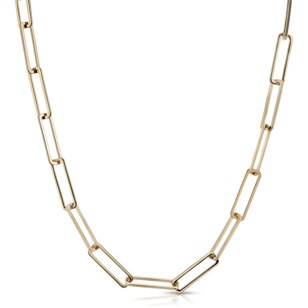WF x Eklexic - Large Rectangle Link Chain - 10k Gold Plated - Ready to Ship