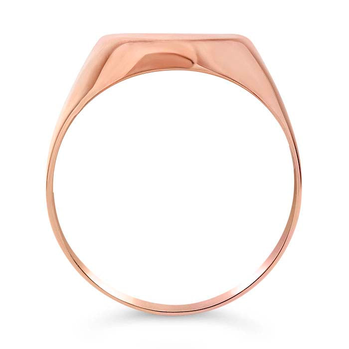 $ALE - Hollow 14K Rose Gold Signet - Size N 1/2