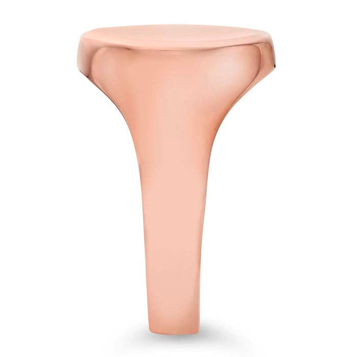 $ALE - Hollow 14K Rose Gold Signet - Size N 1/2