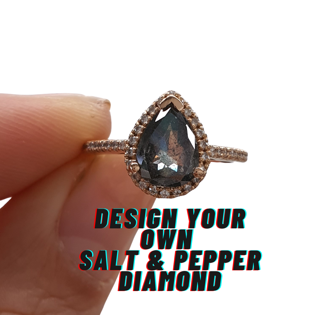 Design Your Own Custom Salt and Pepper Diamond Ring