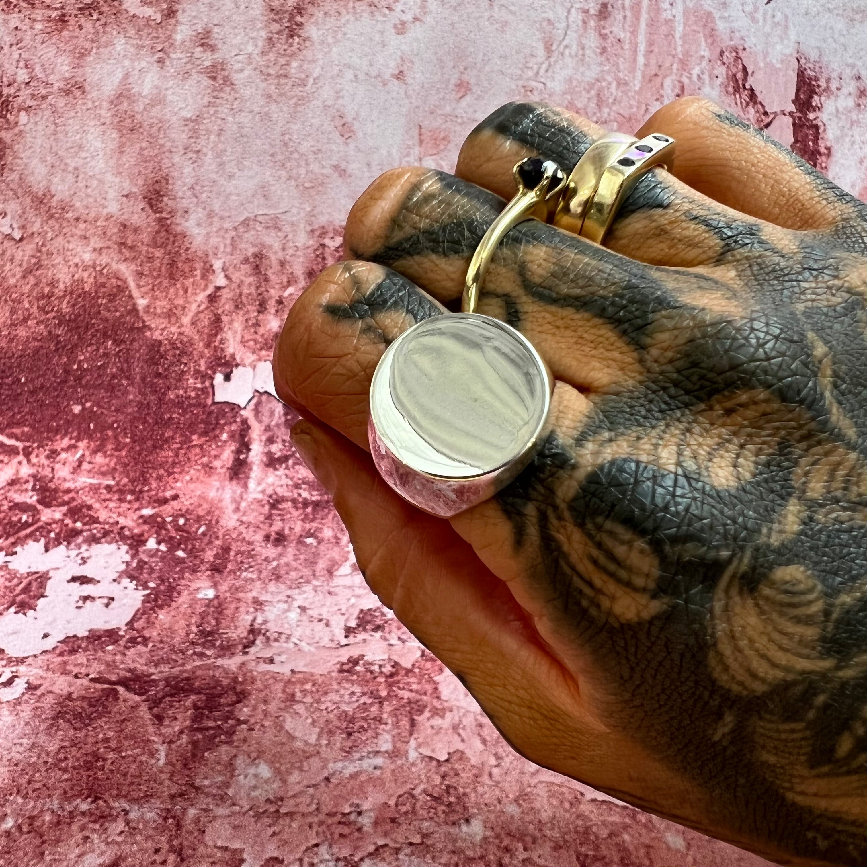 $ALE - Round Signet Sterling Silver - Multiple Sizes