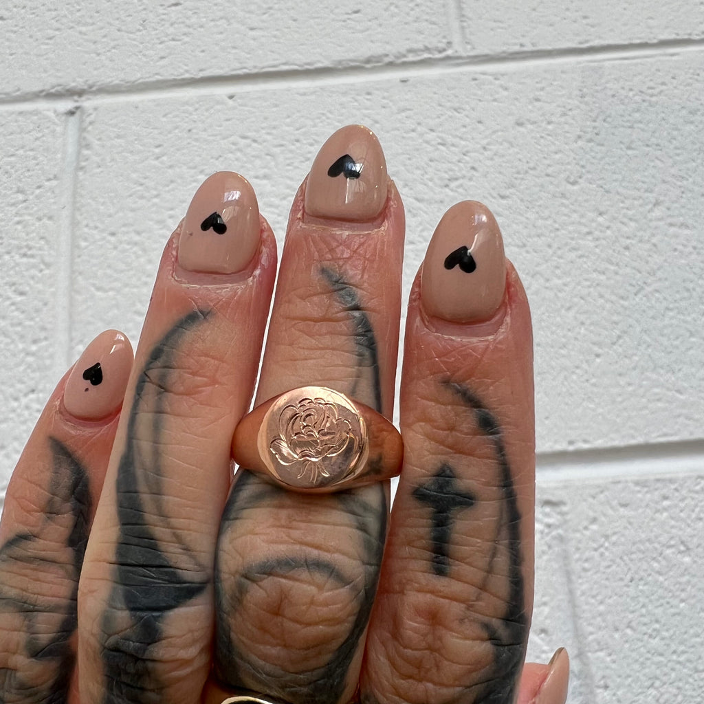 Peonie Signet - 9ct Rose Gold - Ready to Ship
